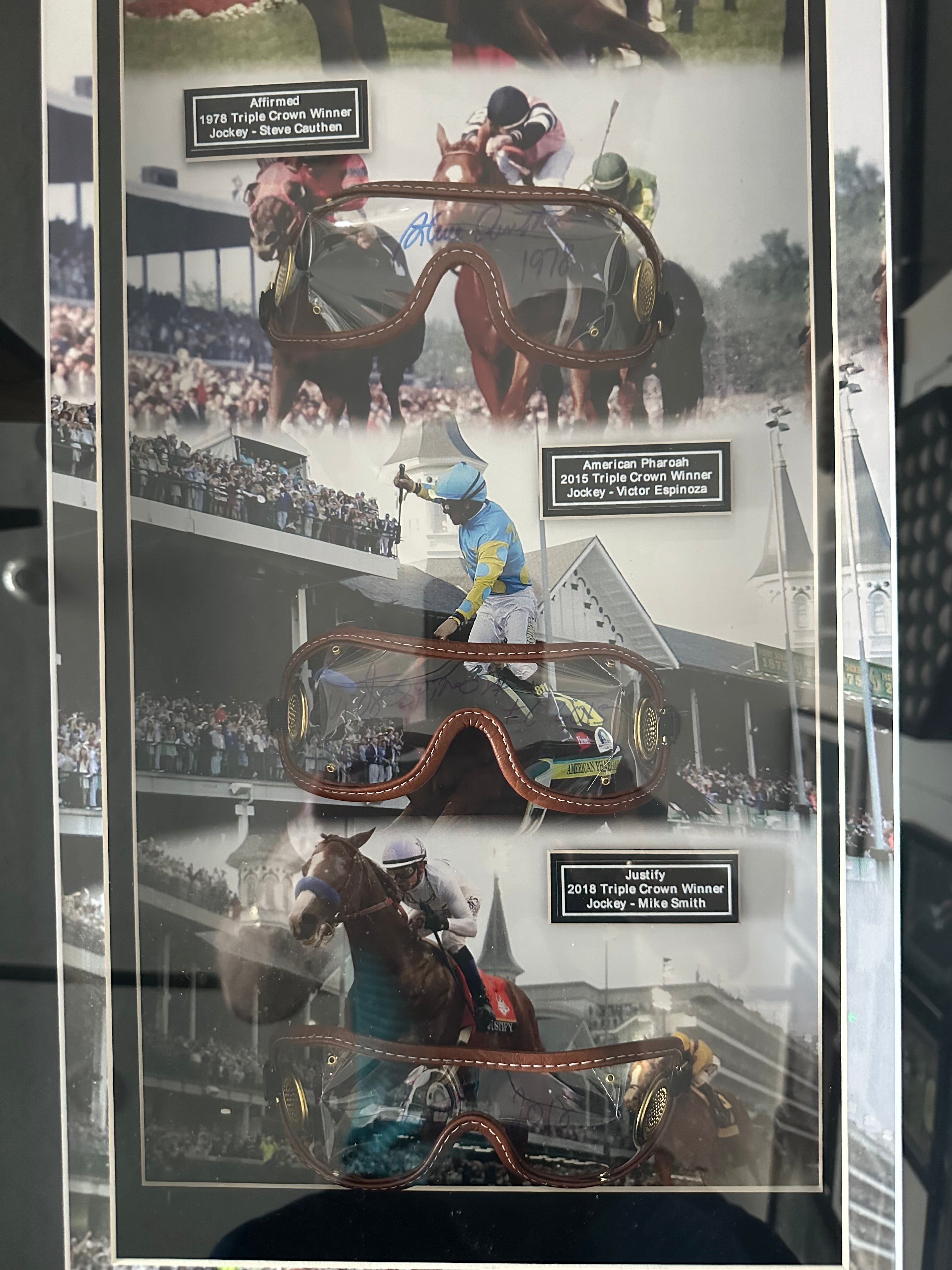 Horse Racing Goggles - Signed by the Five Triple Crown Winners