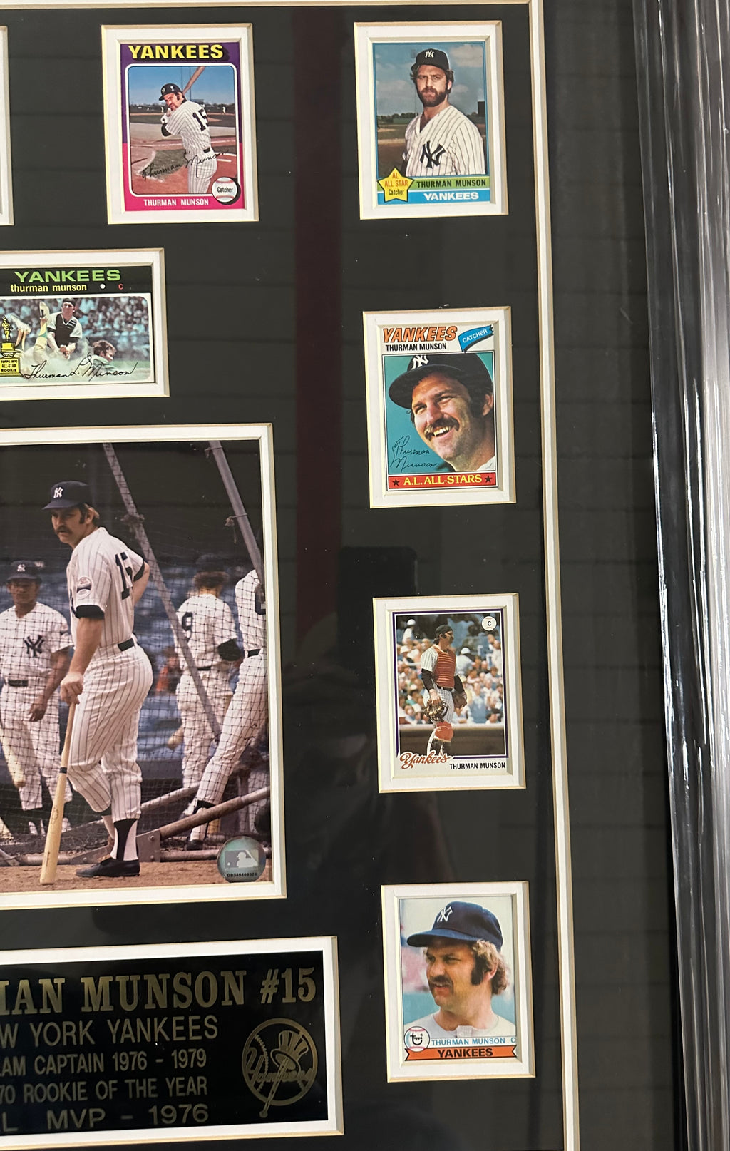 NY Yankees - Thurman Munson Collage with signed Baseball