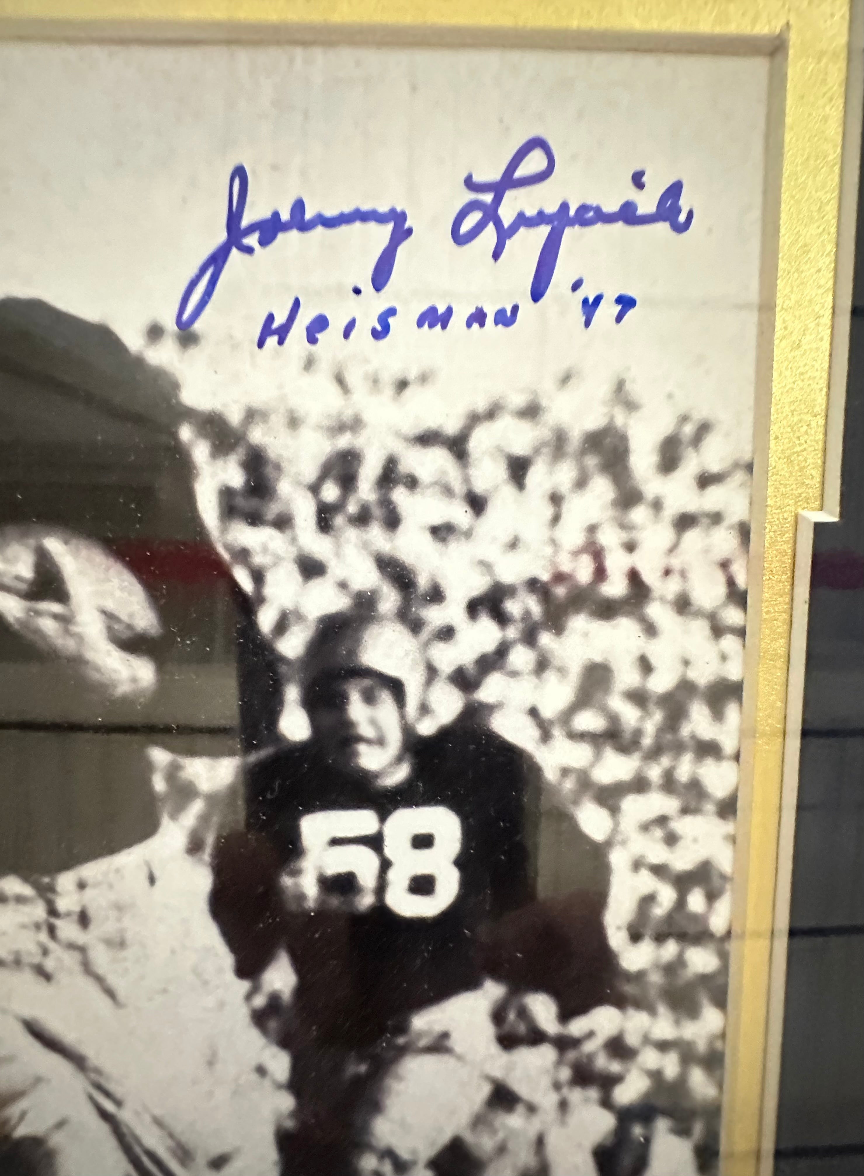 Notre Dame - Johnny Lujack 1947 Heisman Trophy Winner Autographed