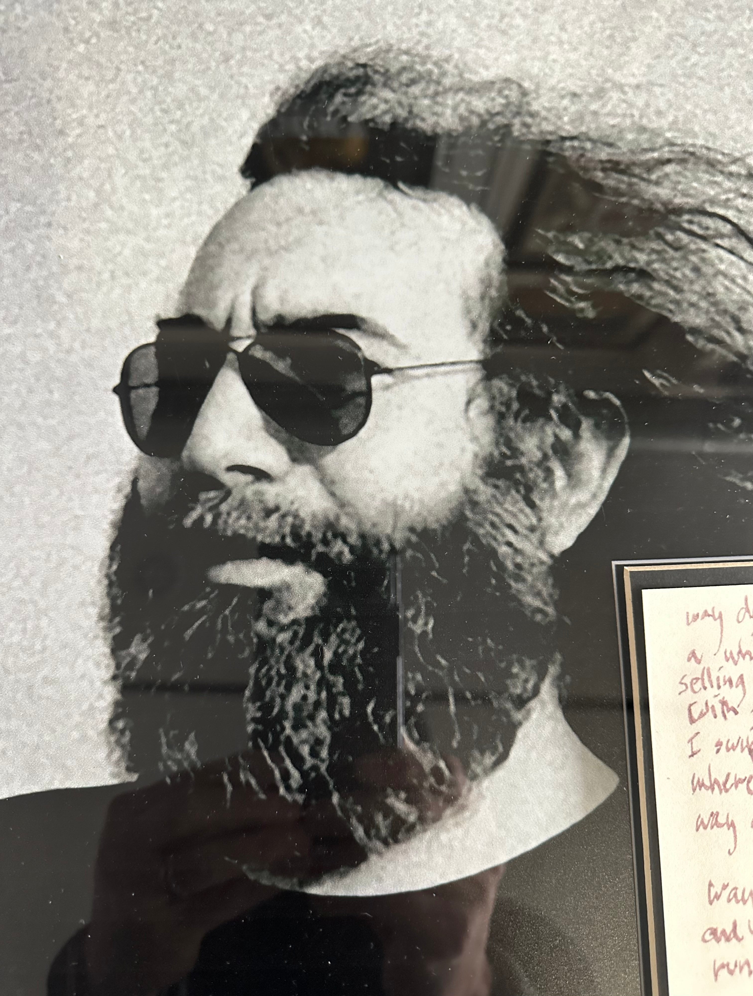 Jerry Garcia Commemorative Handwritten Lyrics