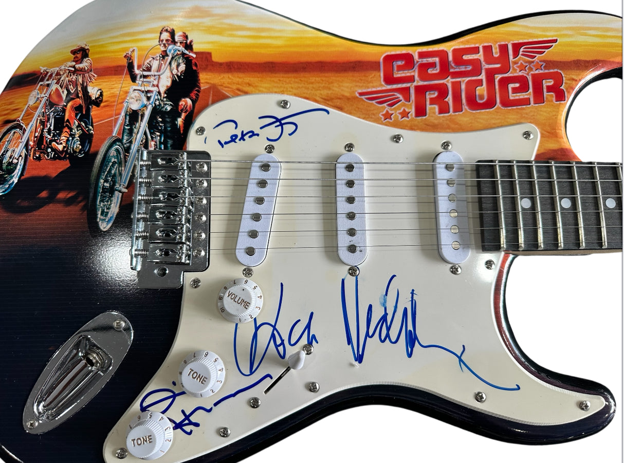 Easy Rider Autographed Guitar (Cast signed Nicholson, Fonda & Hopper)