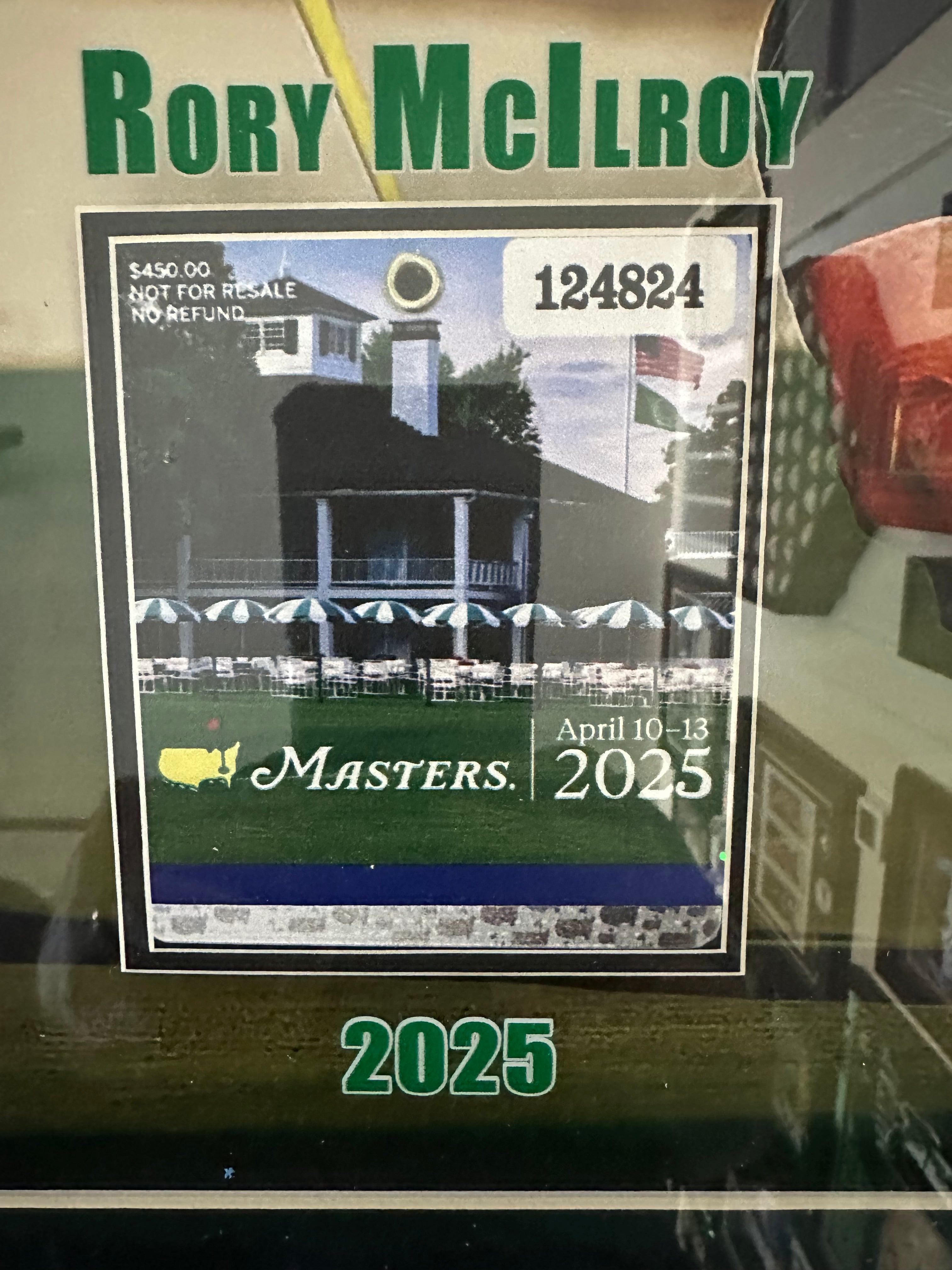2025 Masters Champion - Rory McIlroy with facsimile signature