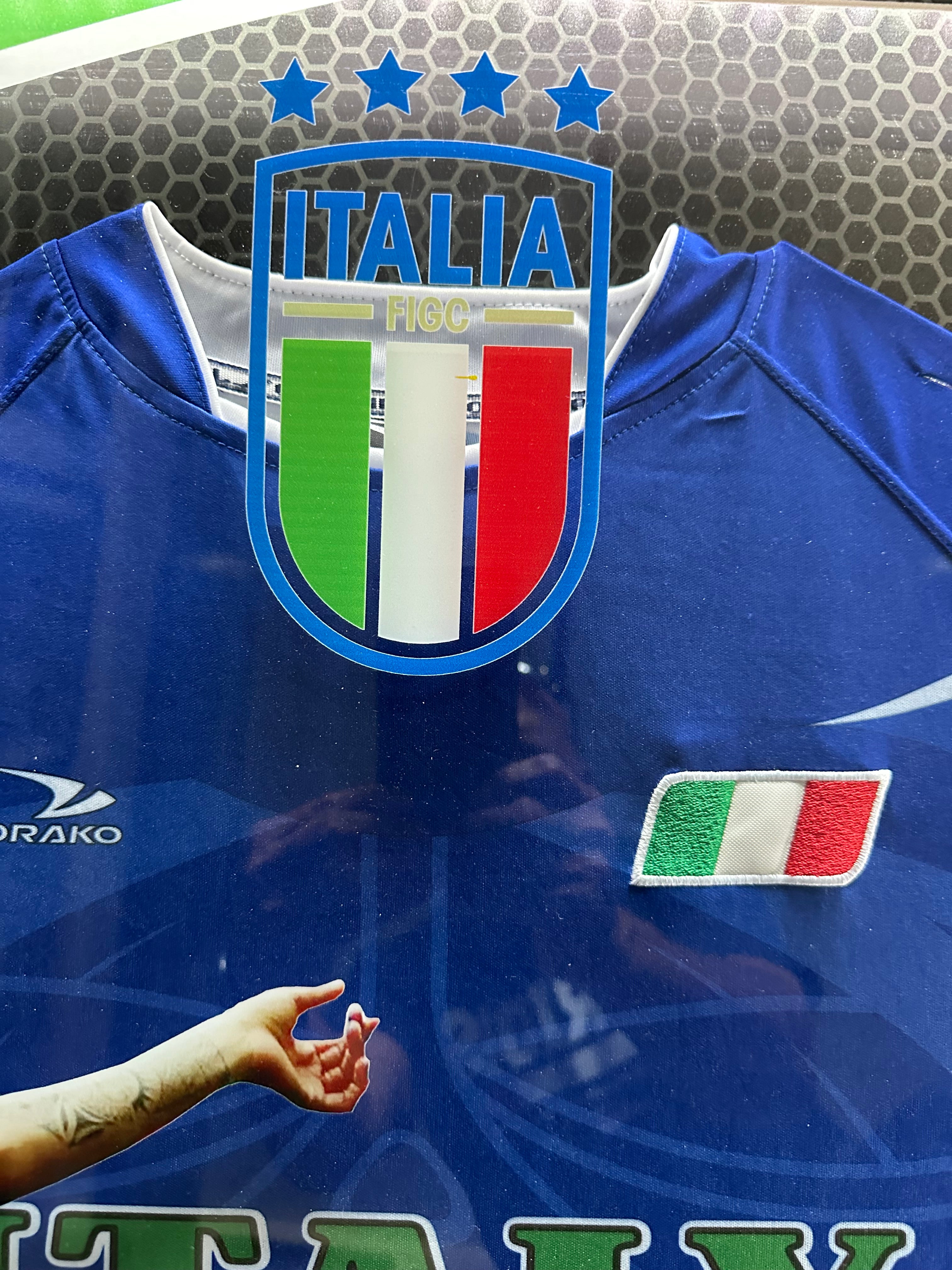 Italy 2006 World Cup Champions framed Soccer Jersey with LED Lighting
