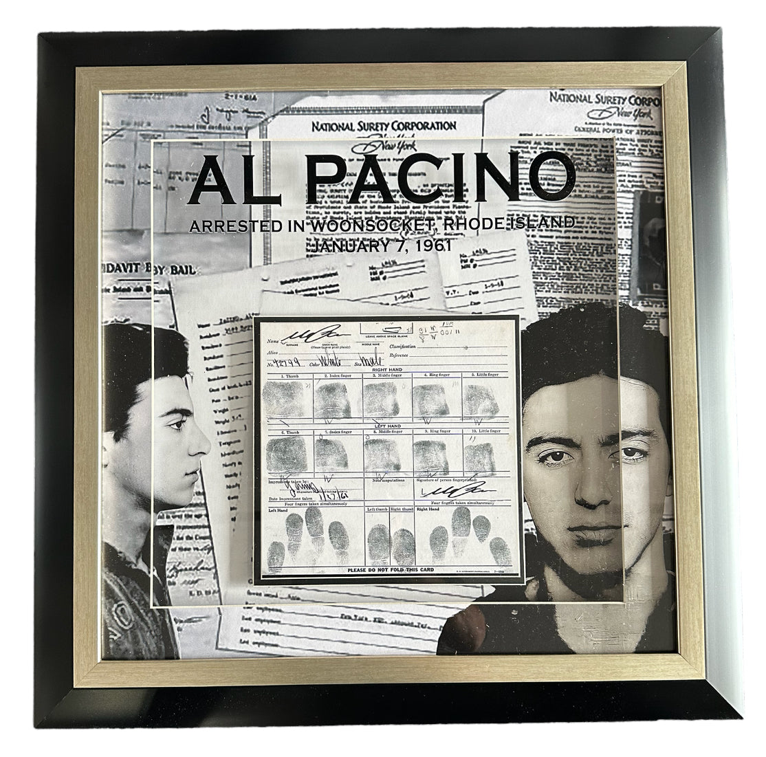 Al Pacino Mugshot in Woonsocket Rhode Island 1961