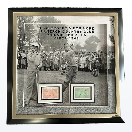 Bob Hope & Bing Crosby Golfing - Autographed Cuts