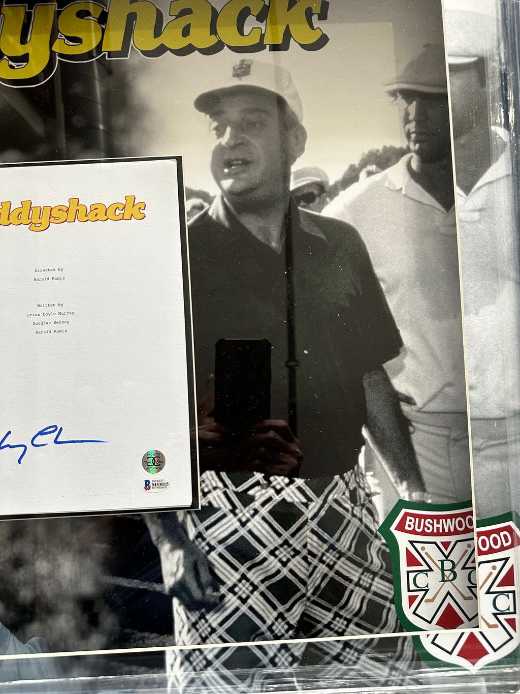 Caddy Shack - Chevy Chase Autographed Script in 3D Shadow Box