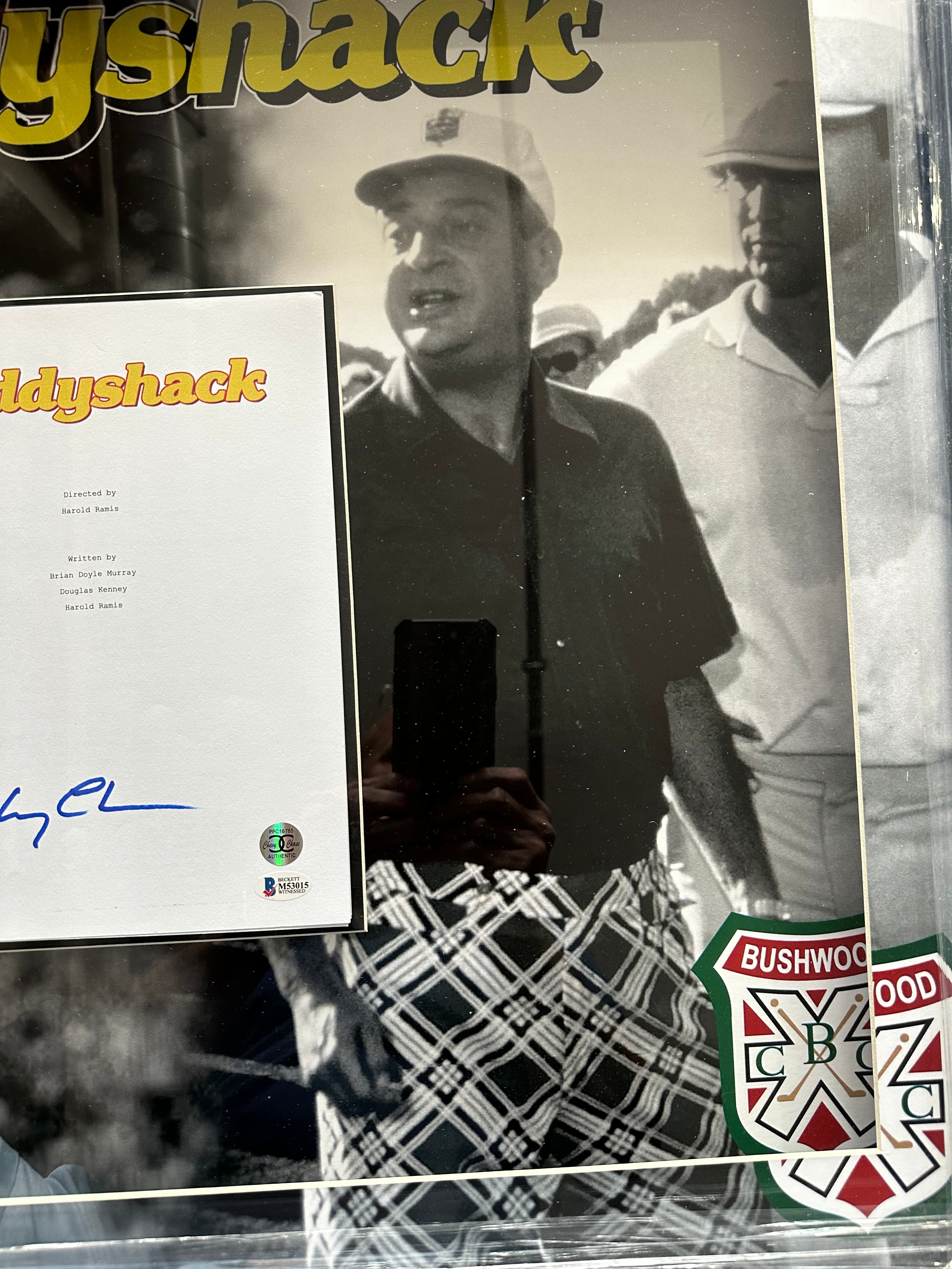 Caddy Shack - Chevy Chase Autographed Script in 3D Shadow Box