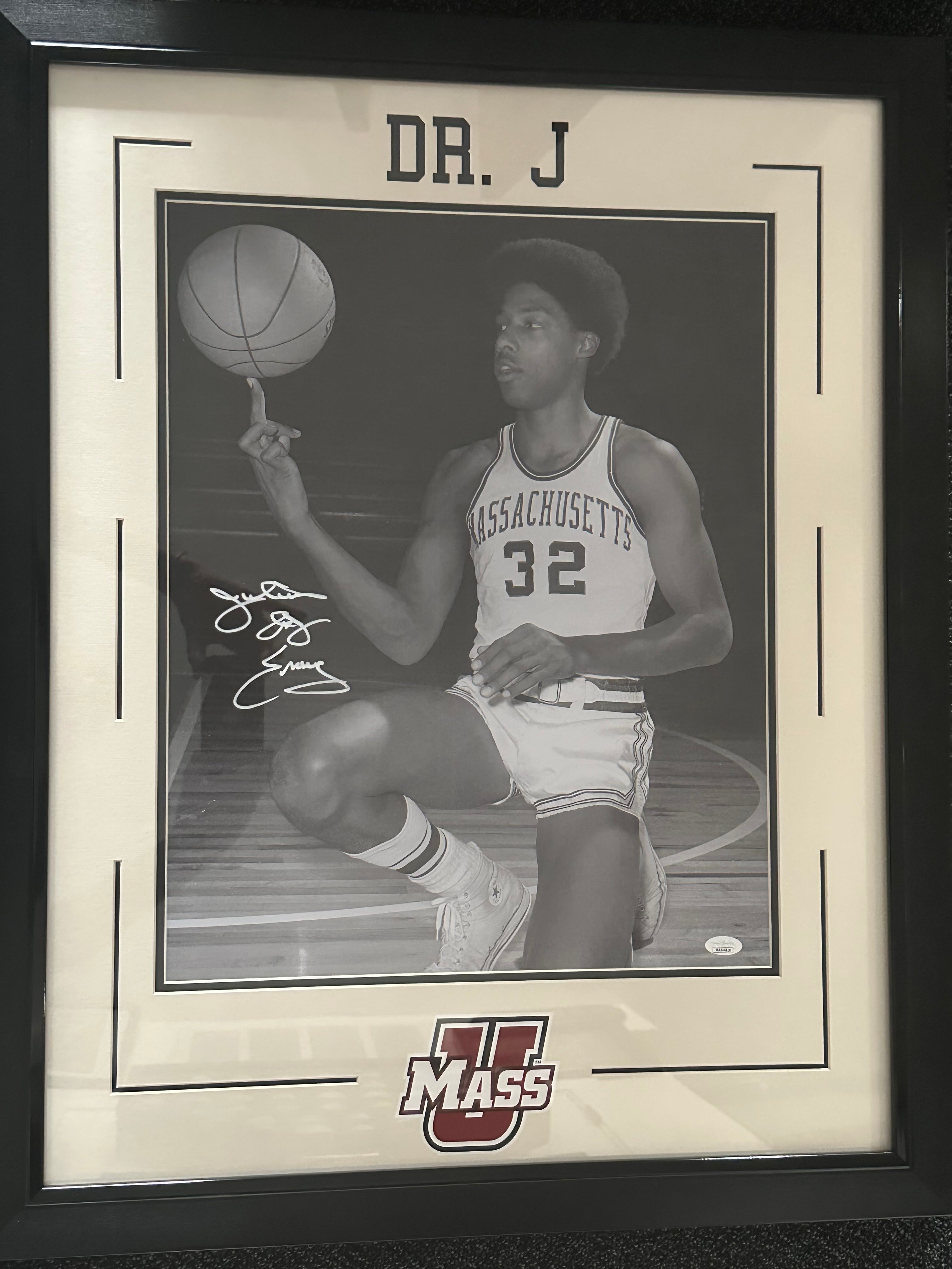 Dr. J -  UMASS University Autographed