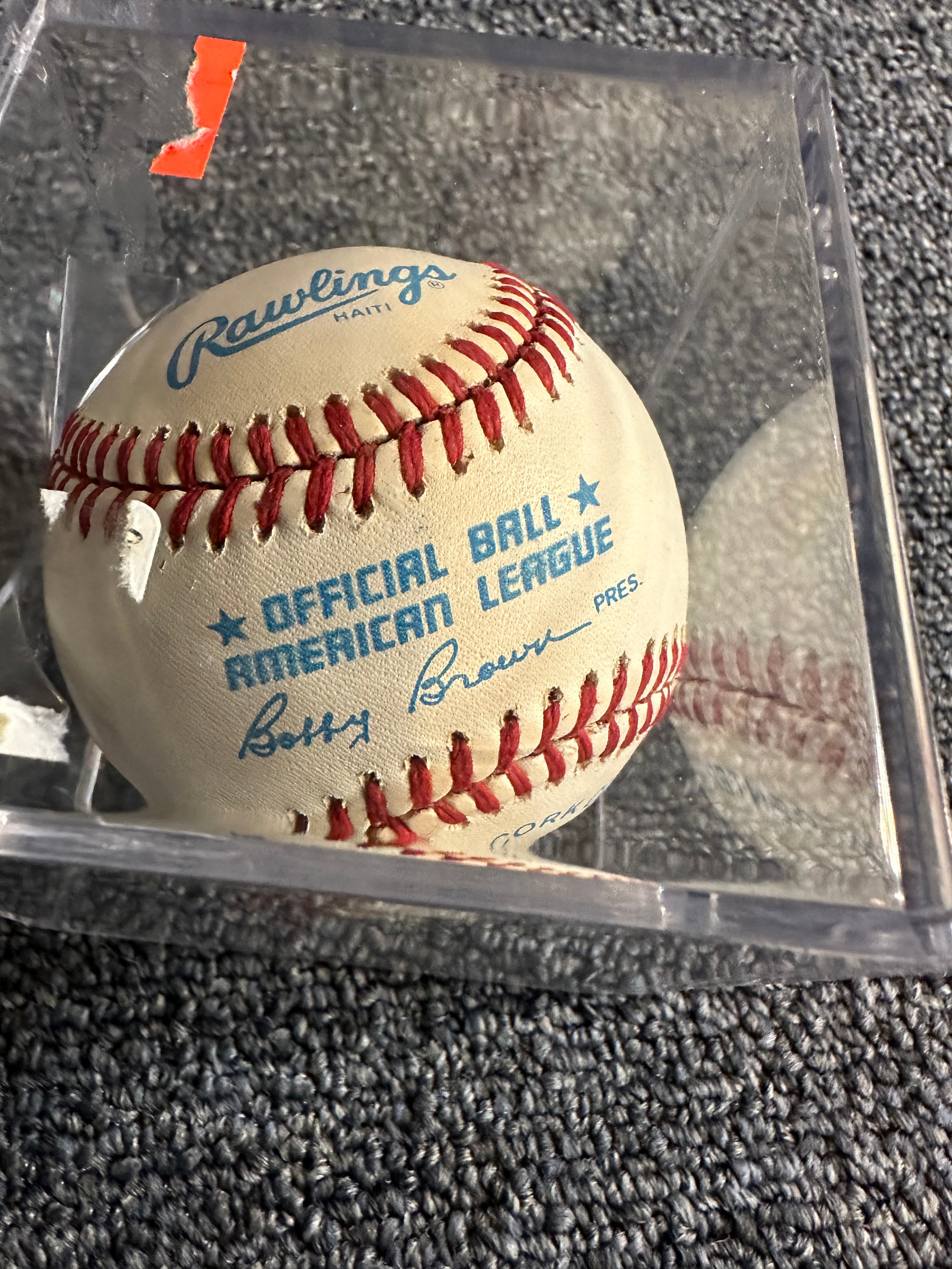 Mickey Mantle | Willie Mays Signed Bobby Brown Baseball MLB Legends NY Yankees