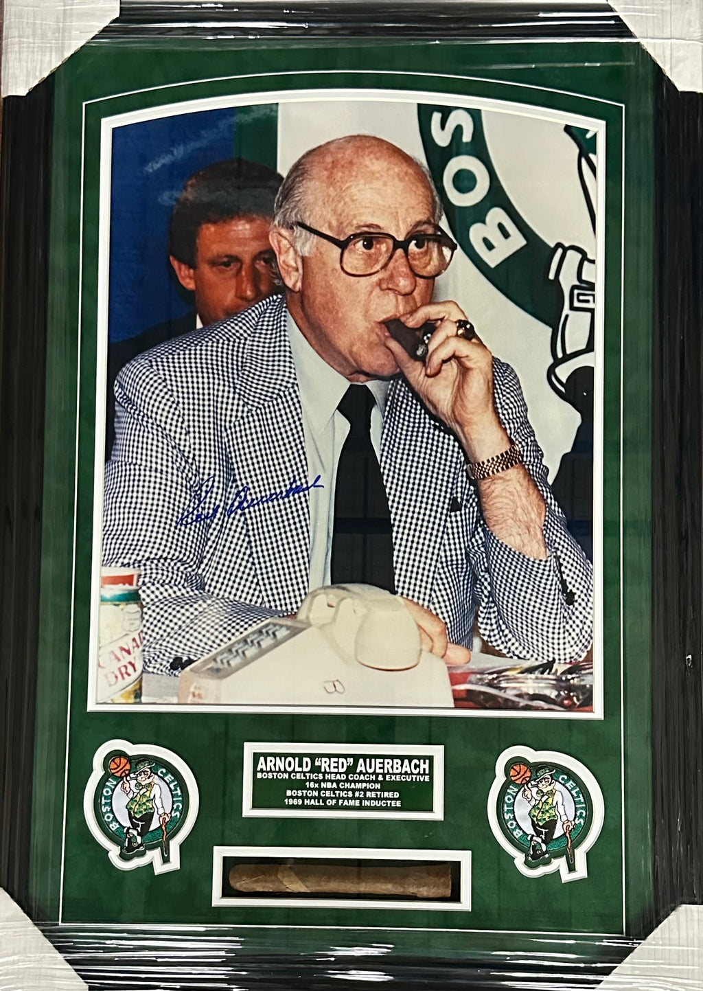 Boston Celtics - Red Auerbach Autographed with Cigar