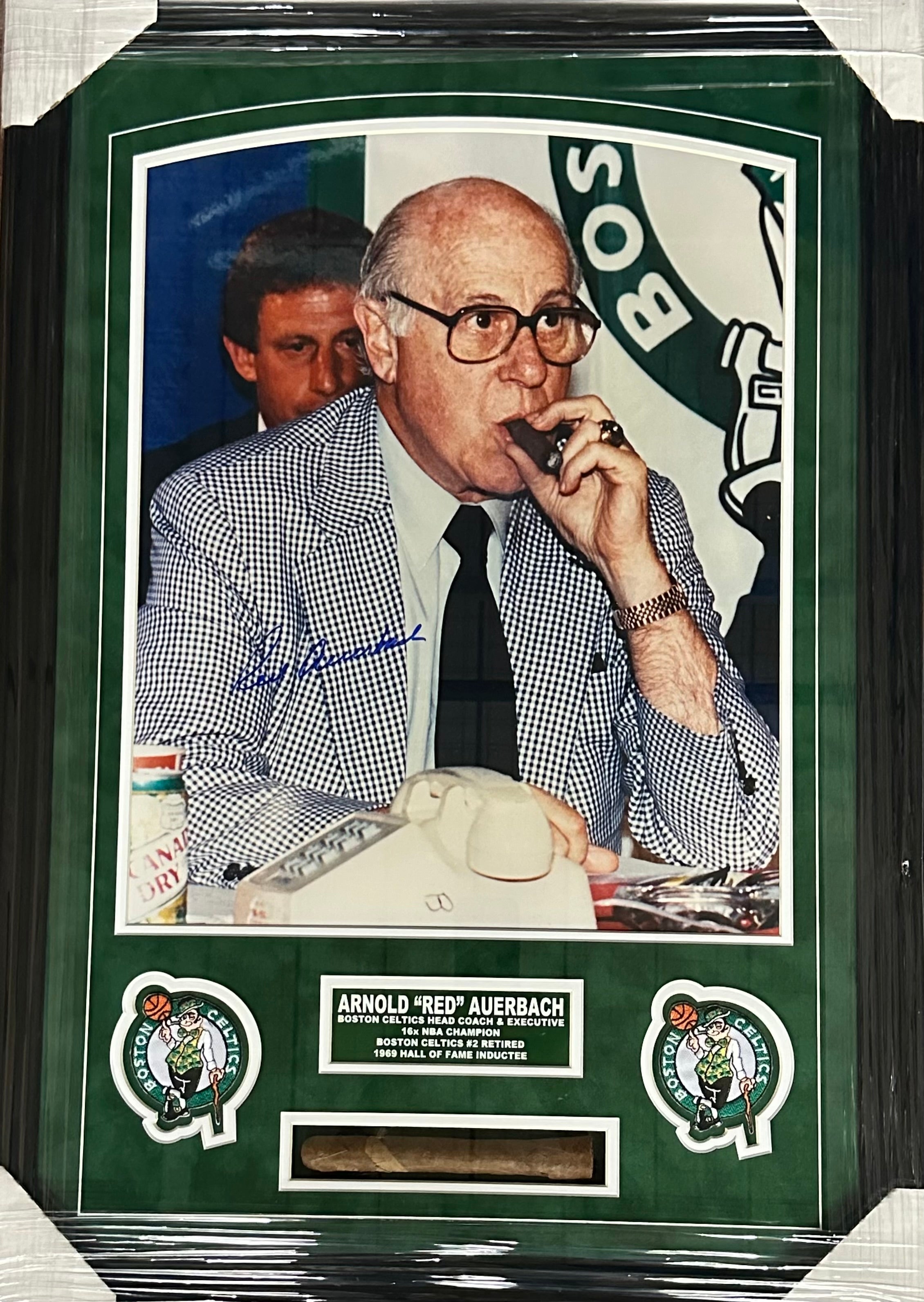 Boston Celtics - Red Auerbach Autographed with Cigar