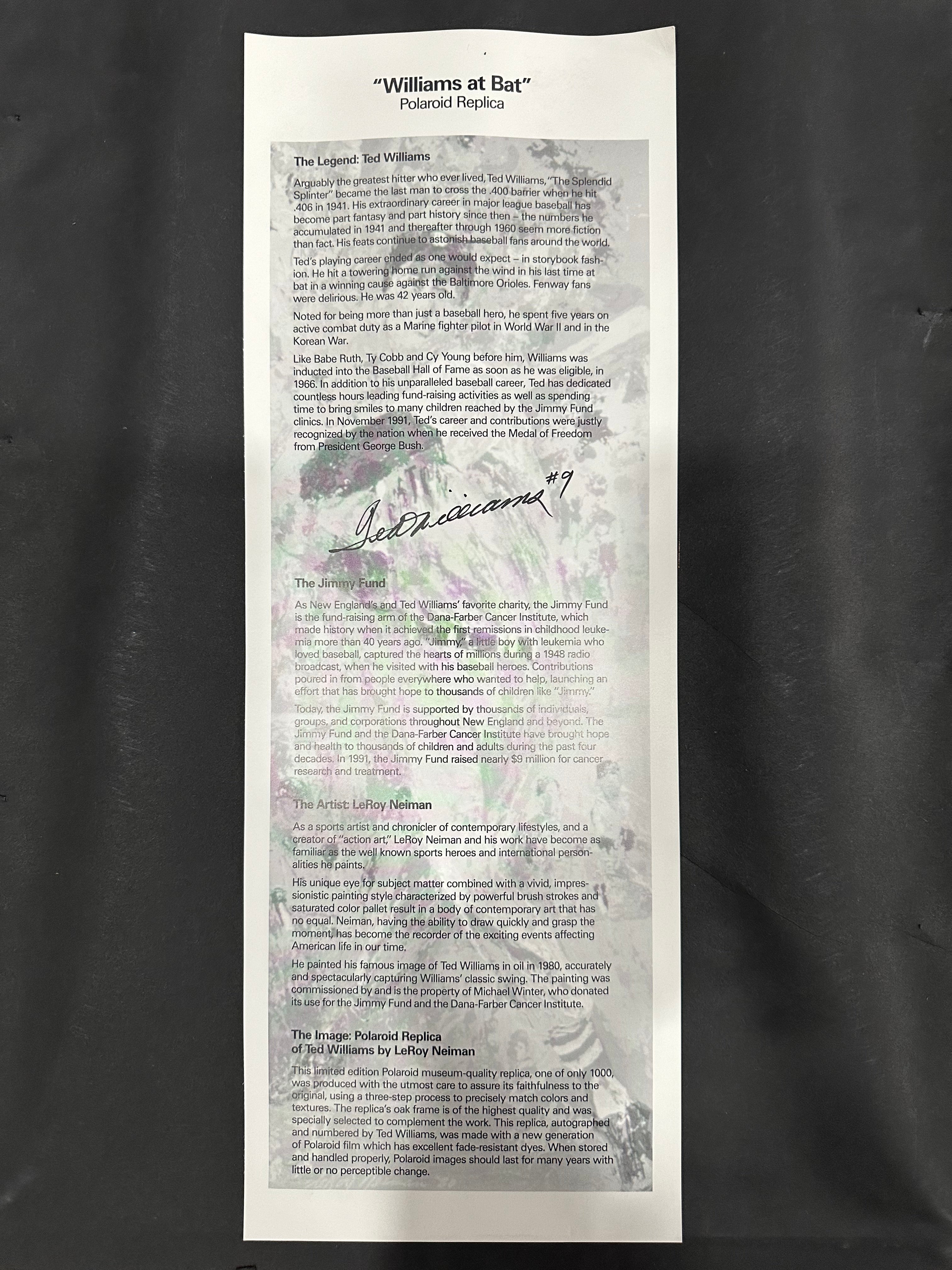 Ted Williams by Leroy Neiman 113/1000