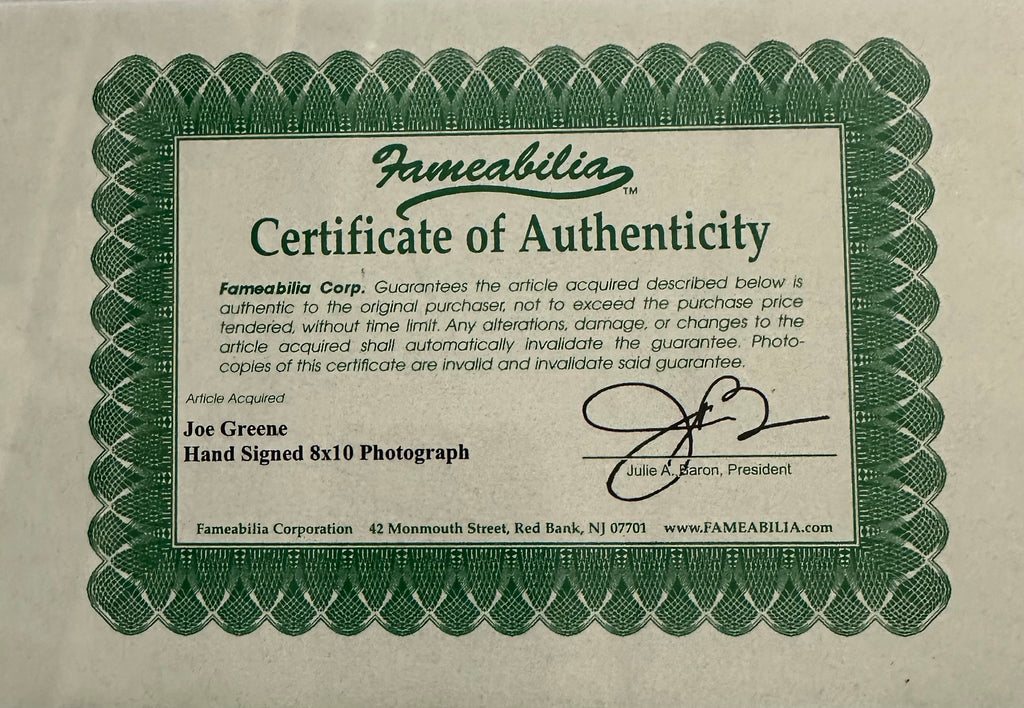 Pittsburg Steelers - Mean Joe Green Autographed