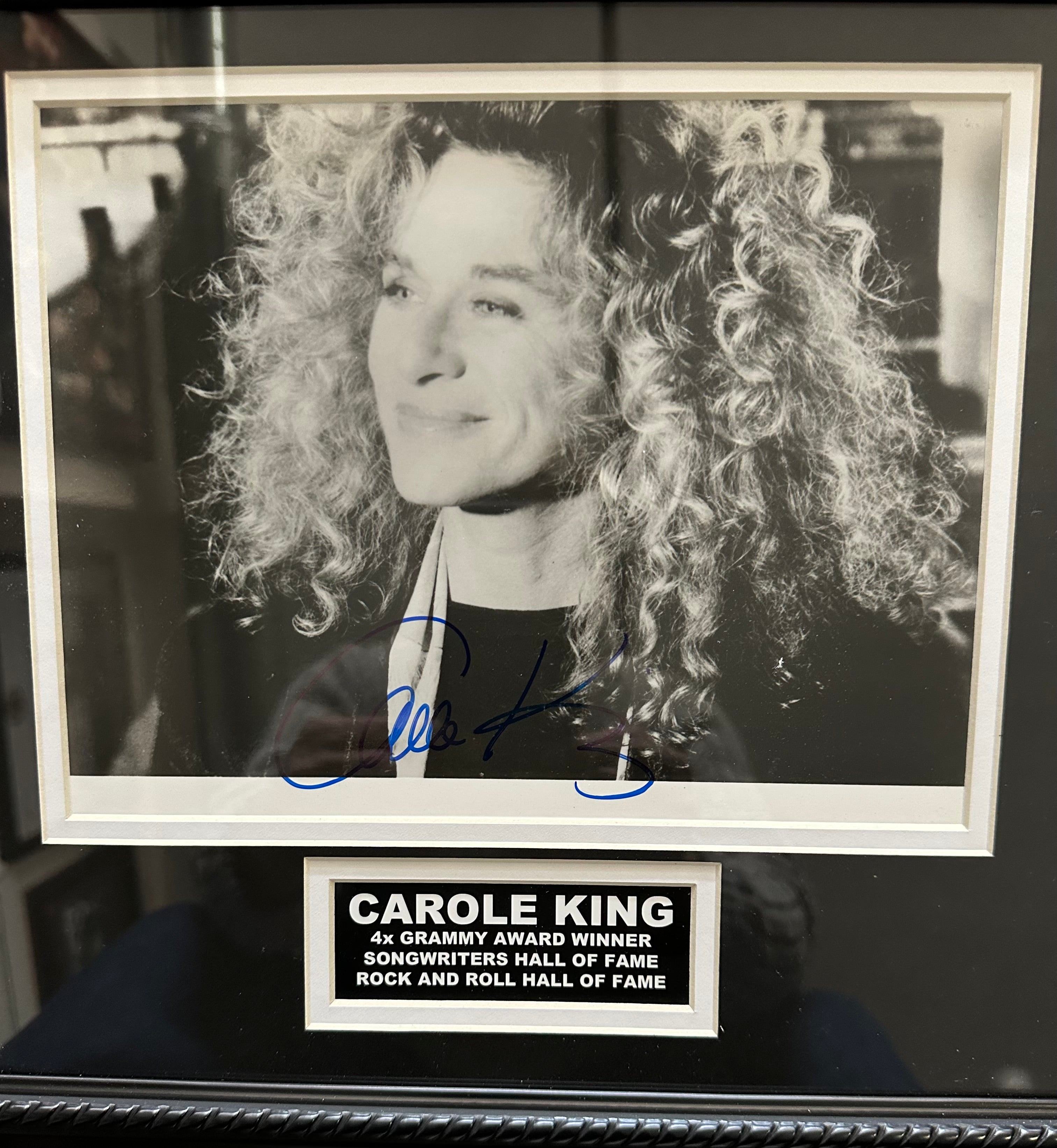 Carole King 8x10 B&W Autographed Photo - 4X Grammy Winner, HOF
