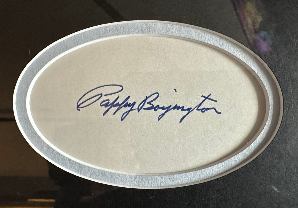 Pappy Boyington & Japanese autographed cut