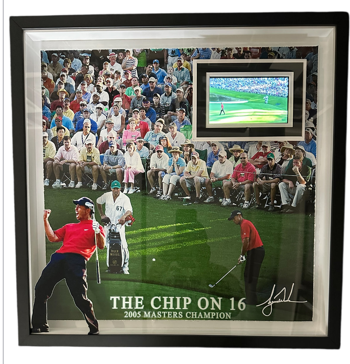 Tiger Woods 2005 Masters win featuring chip on 16th hole with Video Montage