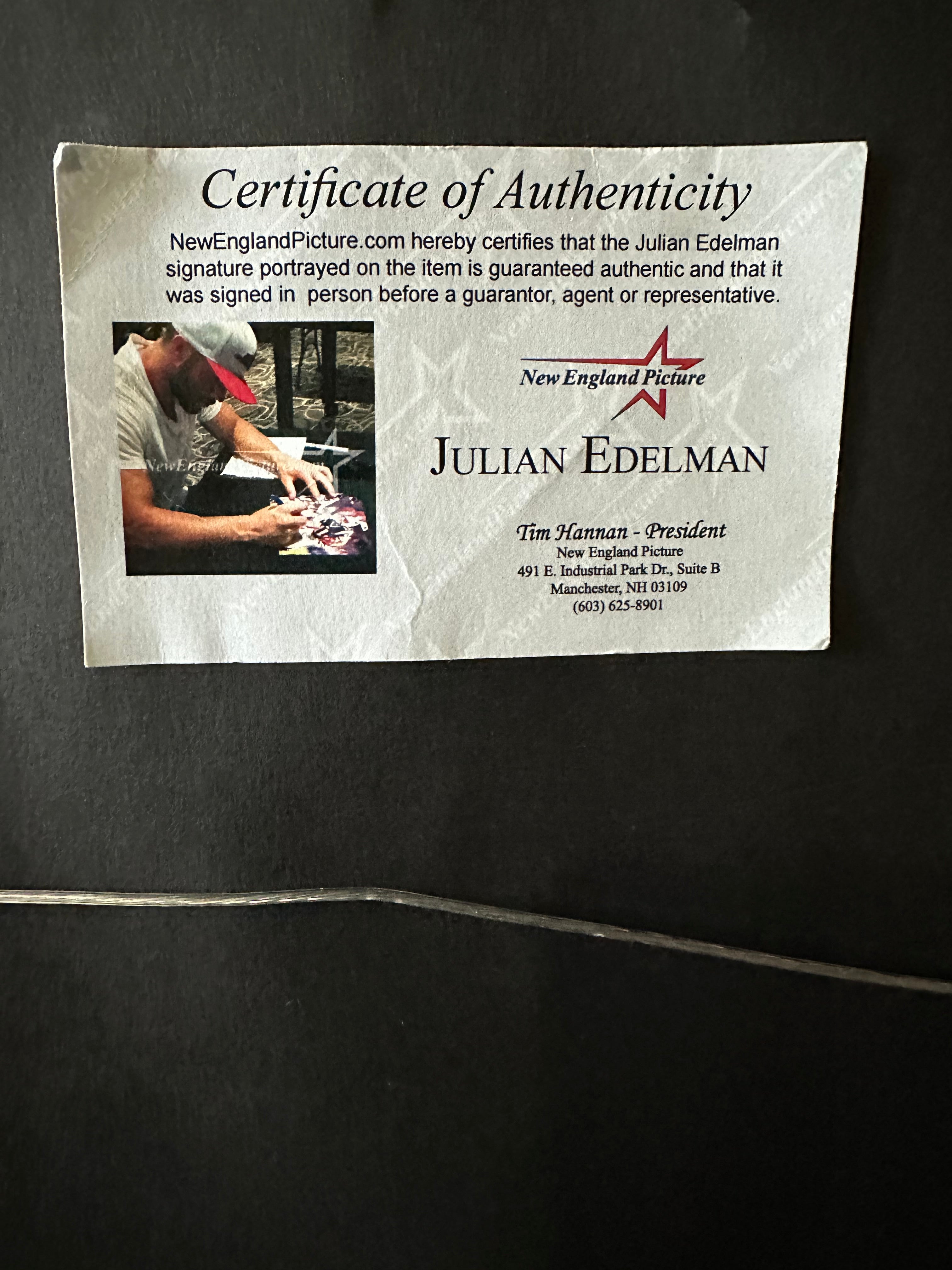 New England Patriots - Julian Edelman "The Catch" Autographed