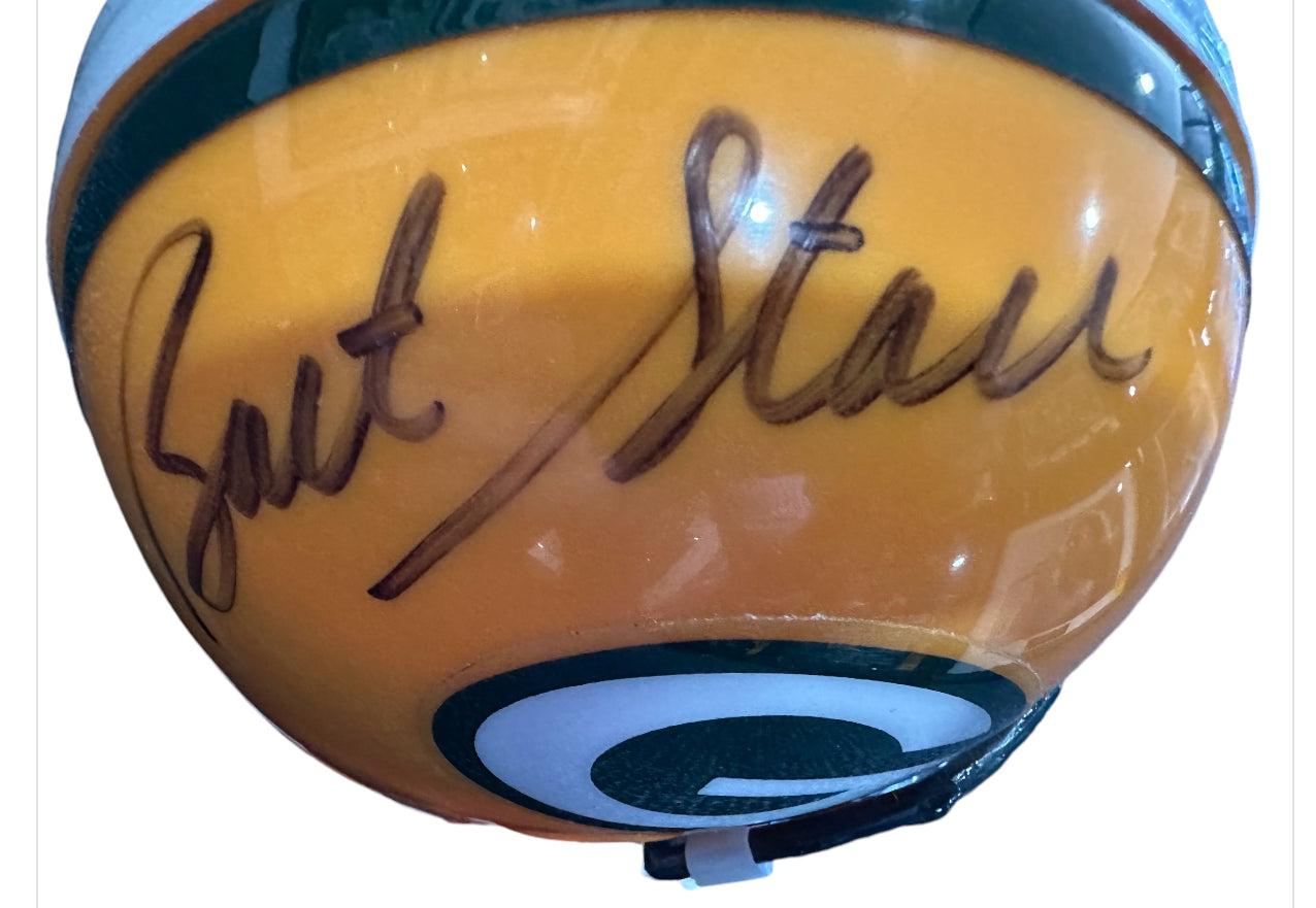 bart starr signed football helmet Bart Starr Signed Mini Helmet