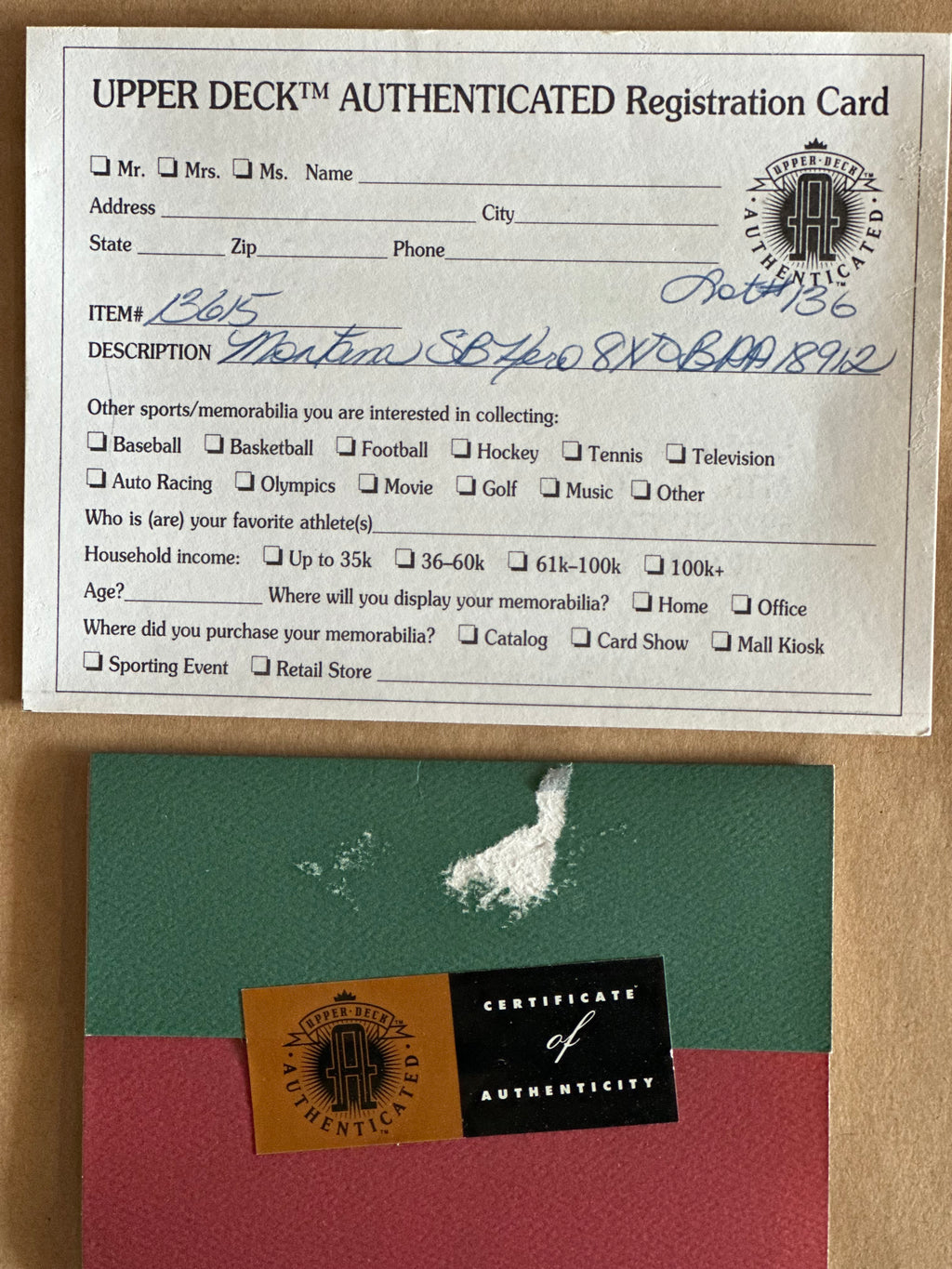 Joe Montana San Francisco QB - Autographed