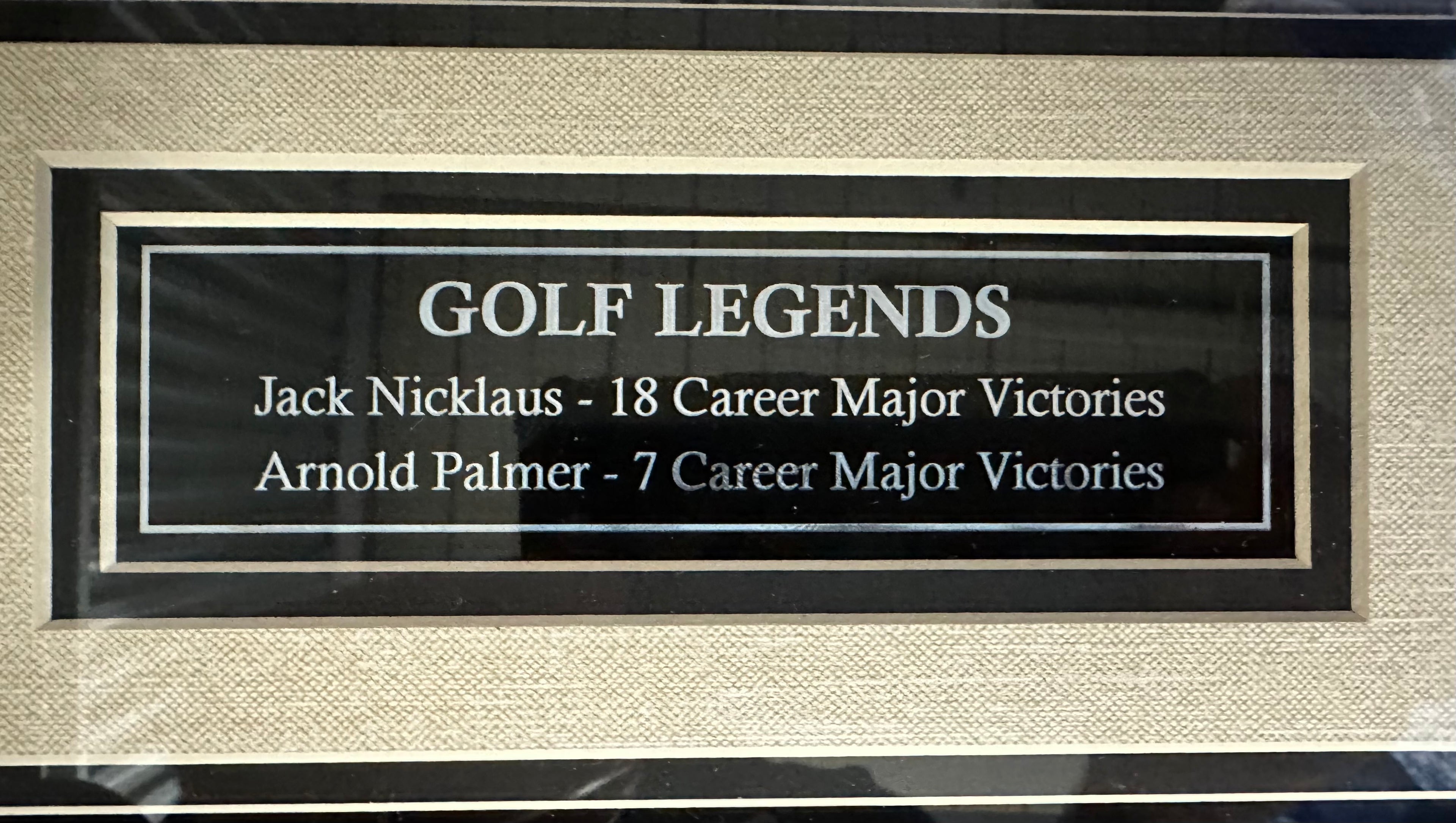 Golf Legends Jack Nicklaus & Arnold Palmer Autographed