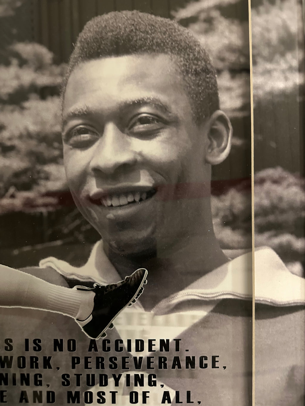 Soccer Great - Pele with Quote