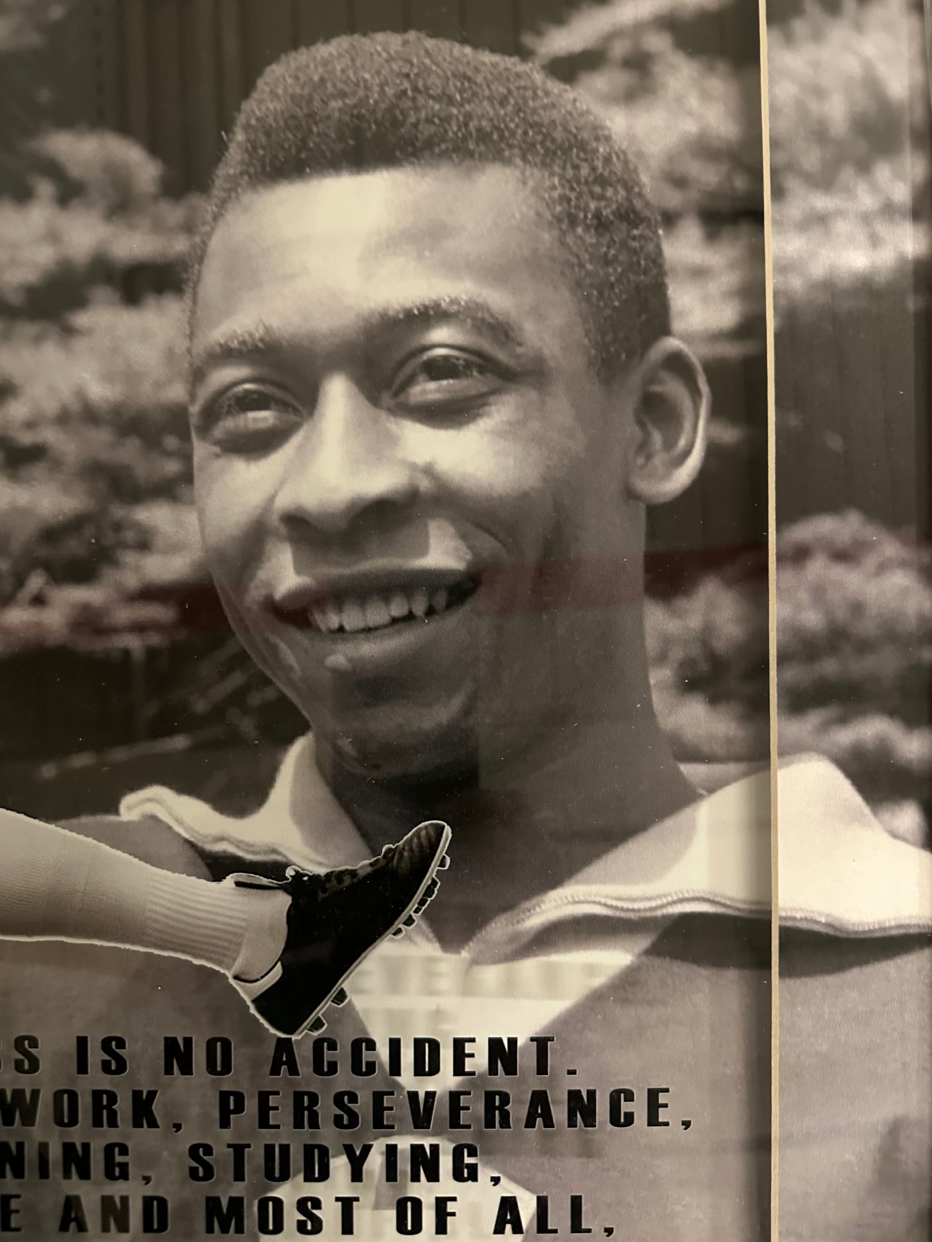 Soccer Great - Pele with Quote