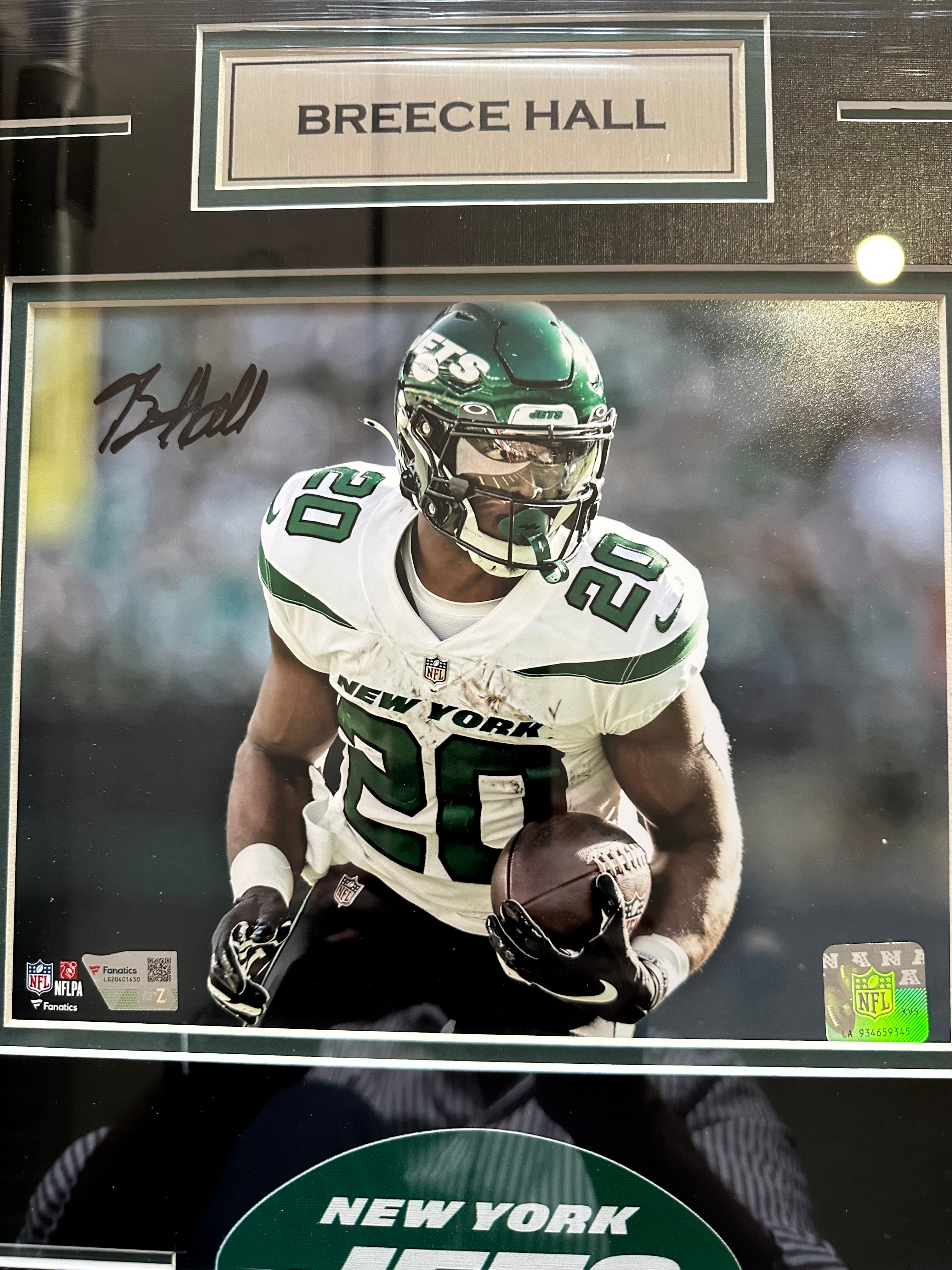 NY Jets - Breece Maelik Hall Autographed