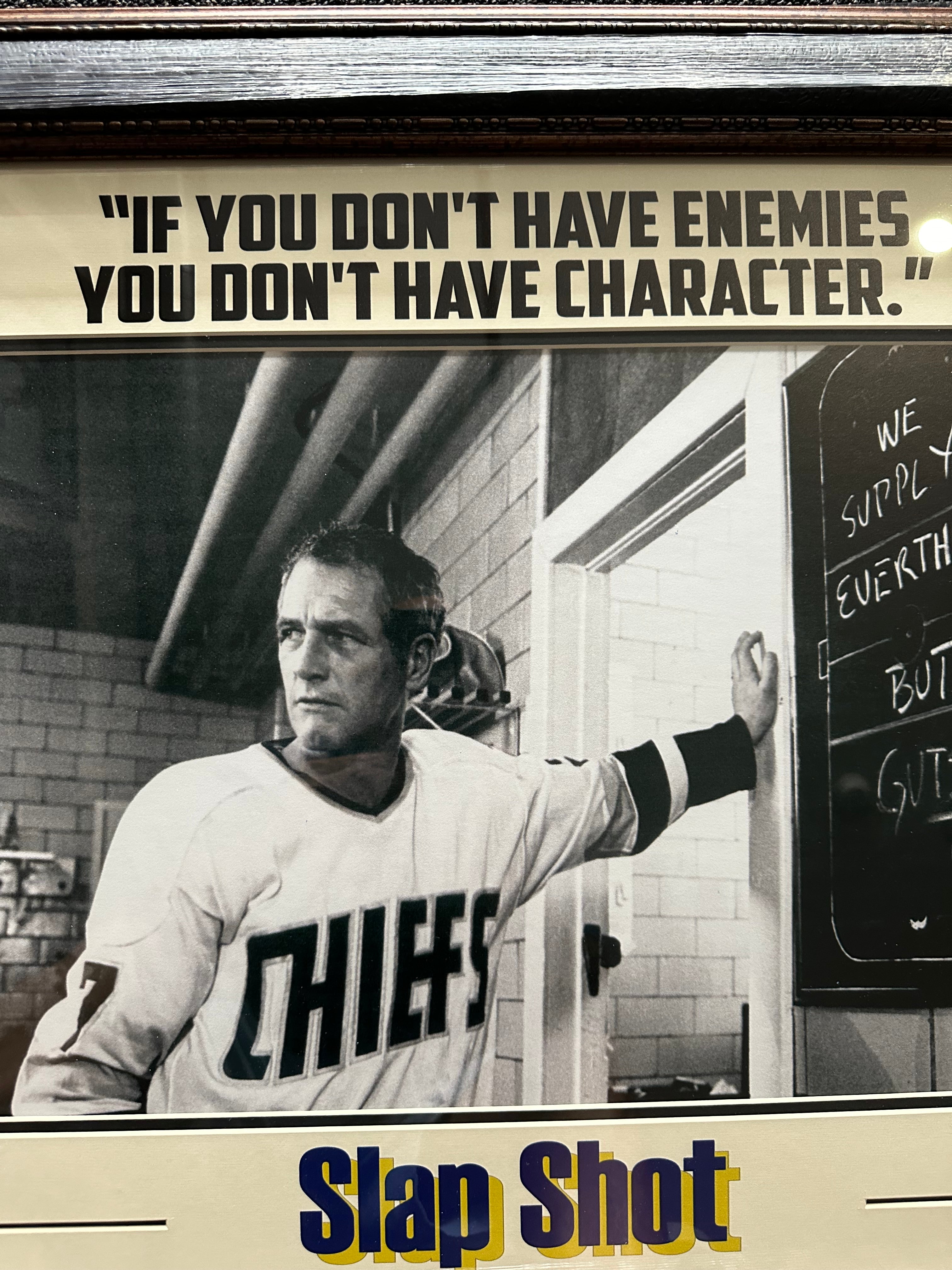 Slap Shot - Paul Newman with quote (Facsimile Autograph)