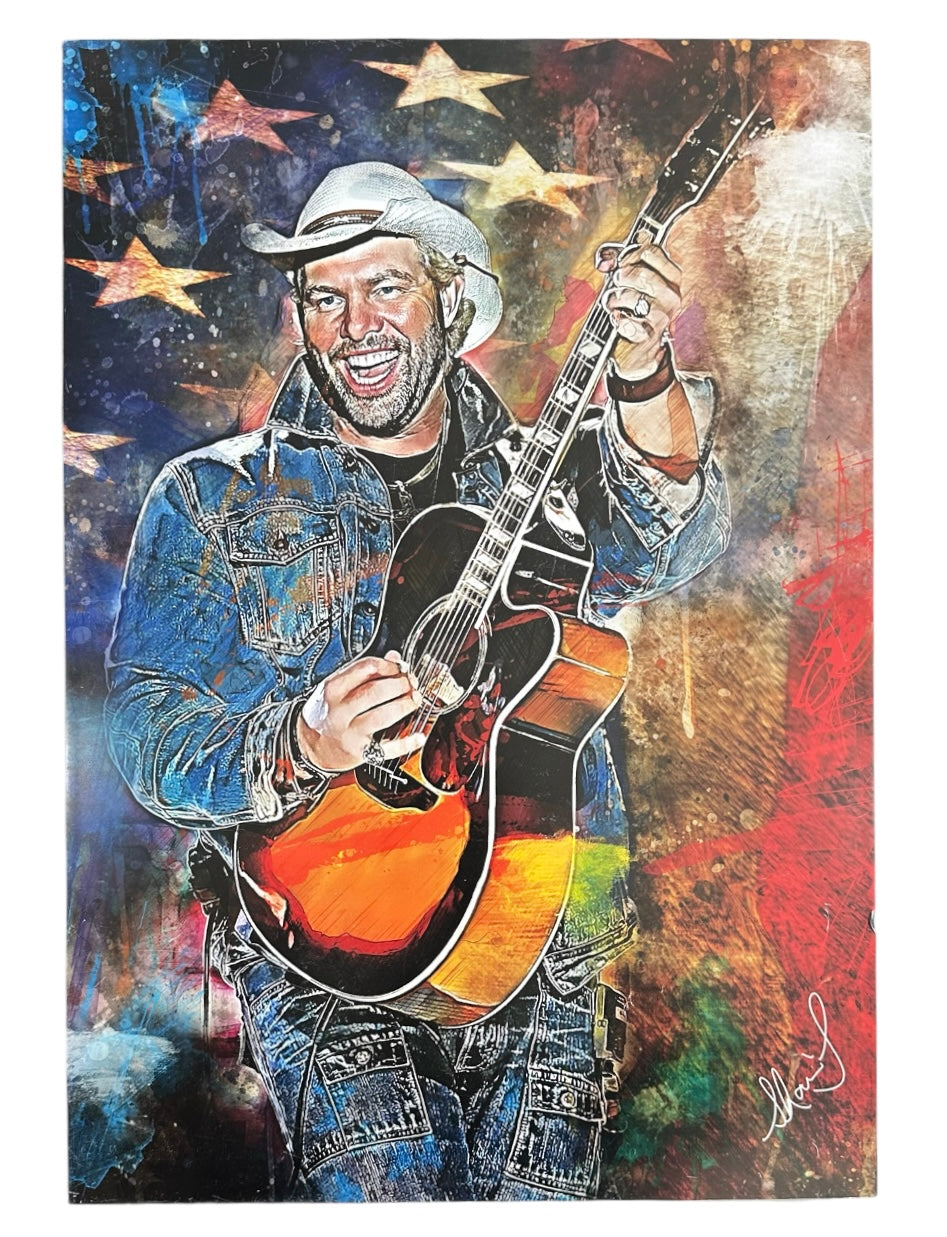 Toby Keith Vertical Patriotic Wall Art by Cherie Grampp (aka Shari)