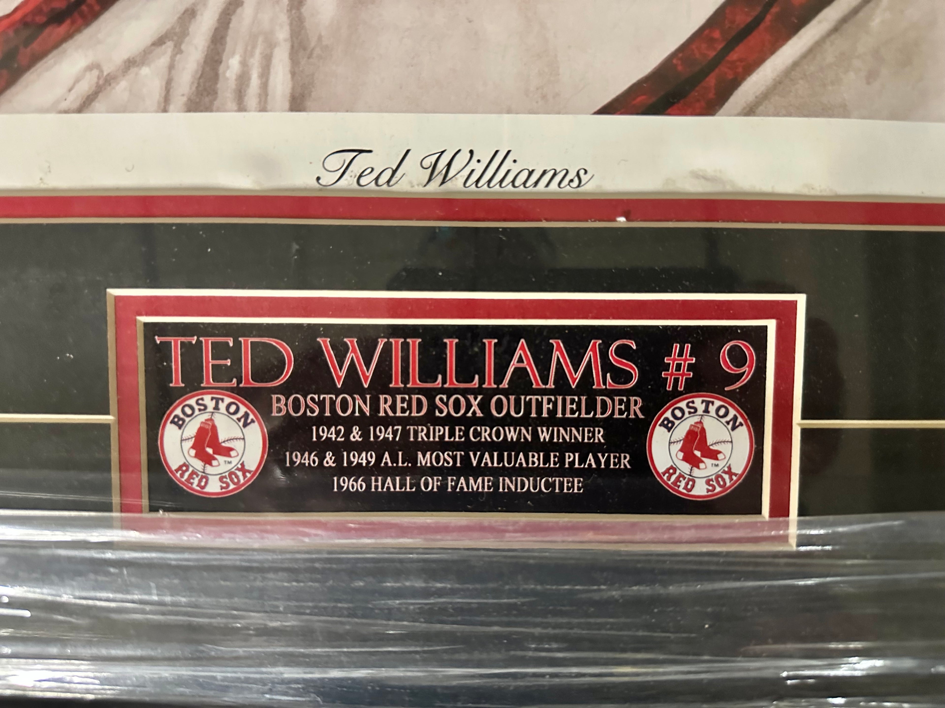 Boston Red Sox - Ted Williams #9 autographed Lithograph