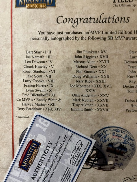 Super Bowl MVP Signed Helmet 7 of 50