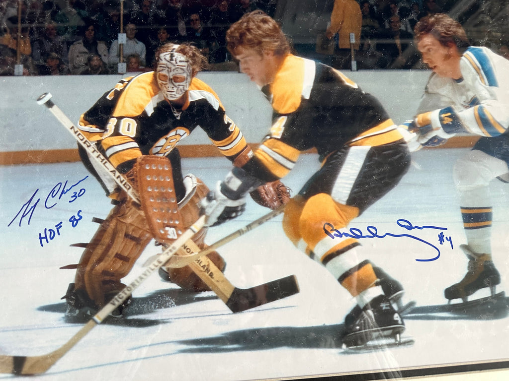 Boston Bruins Orr & Cheevers Autographed