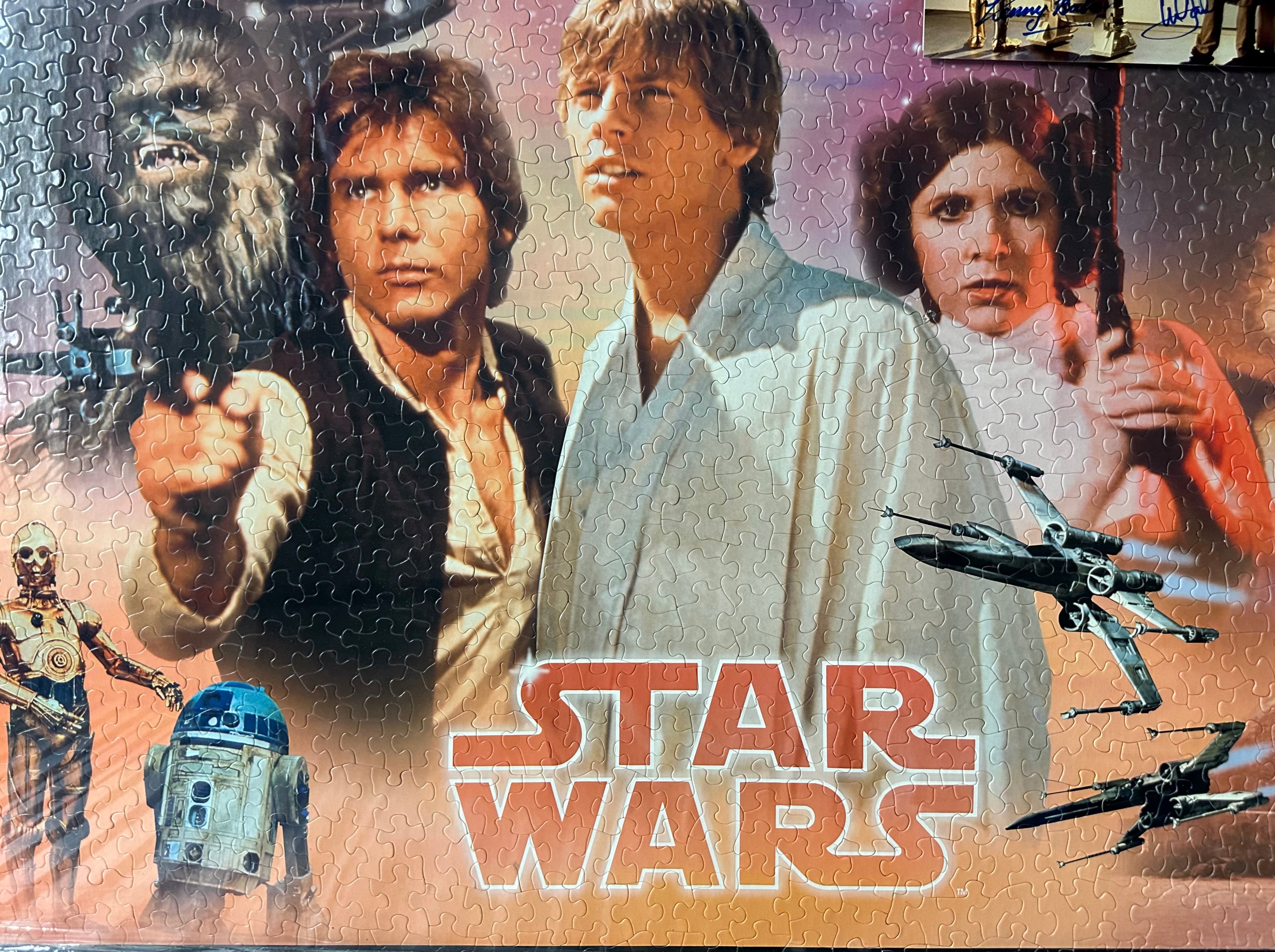 Star Wars Framed Puzzle with autographed photos