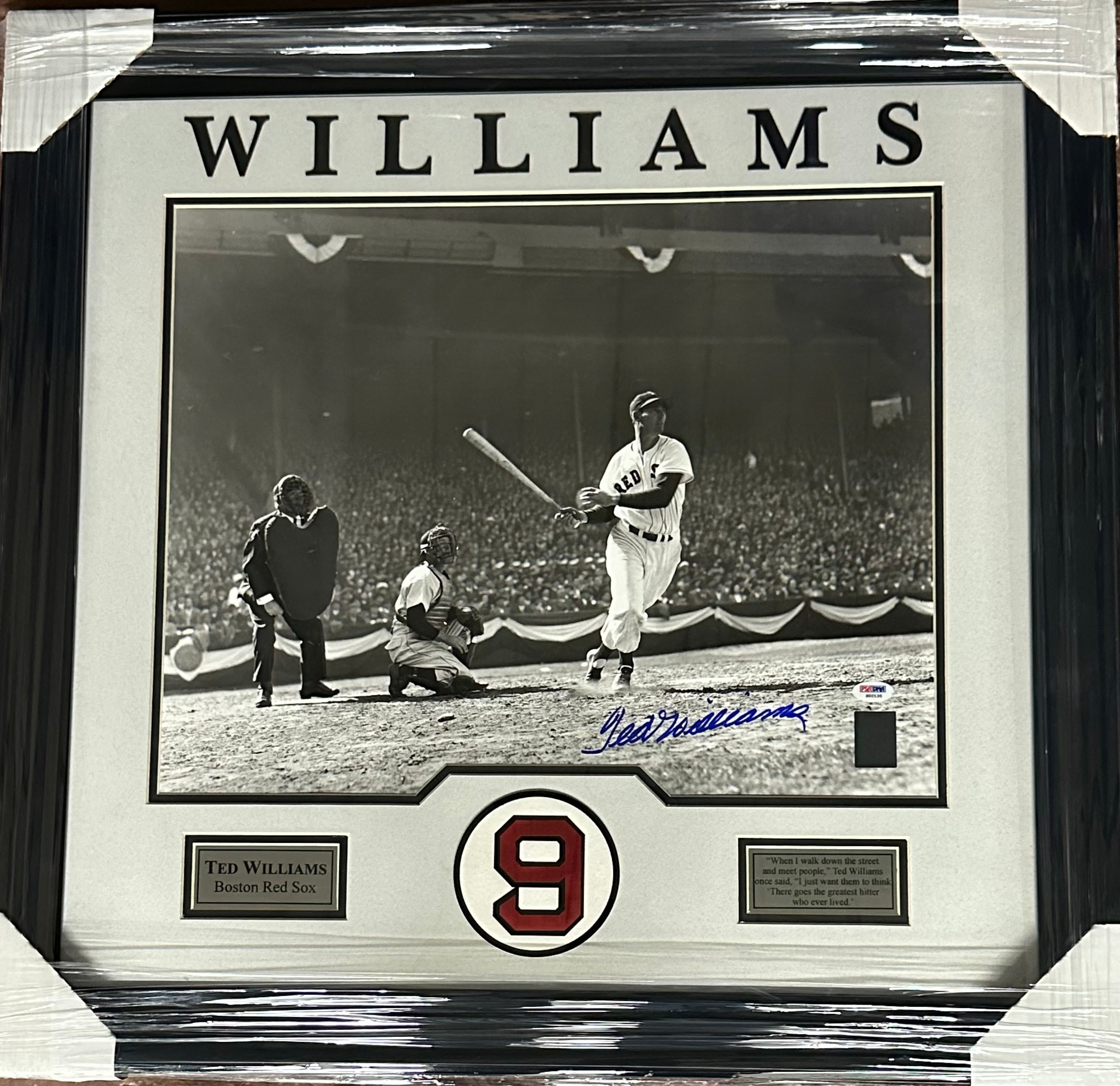 Boston Red Sox - Ted Williams Autographed with quote