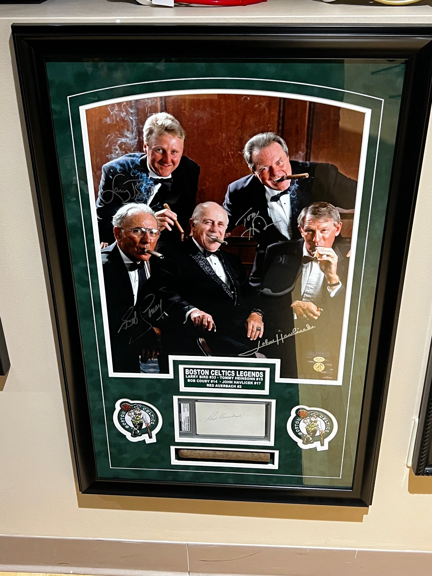 Boston Celtics Legends - "Cigars" Autographed
