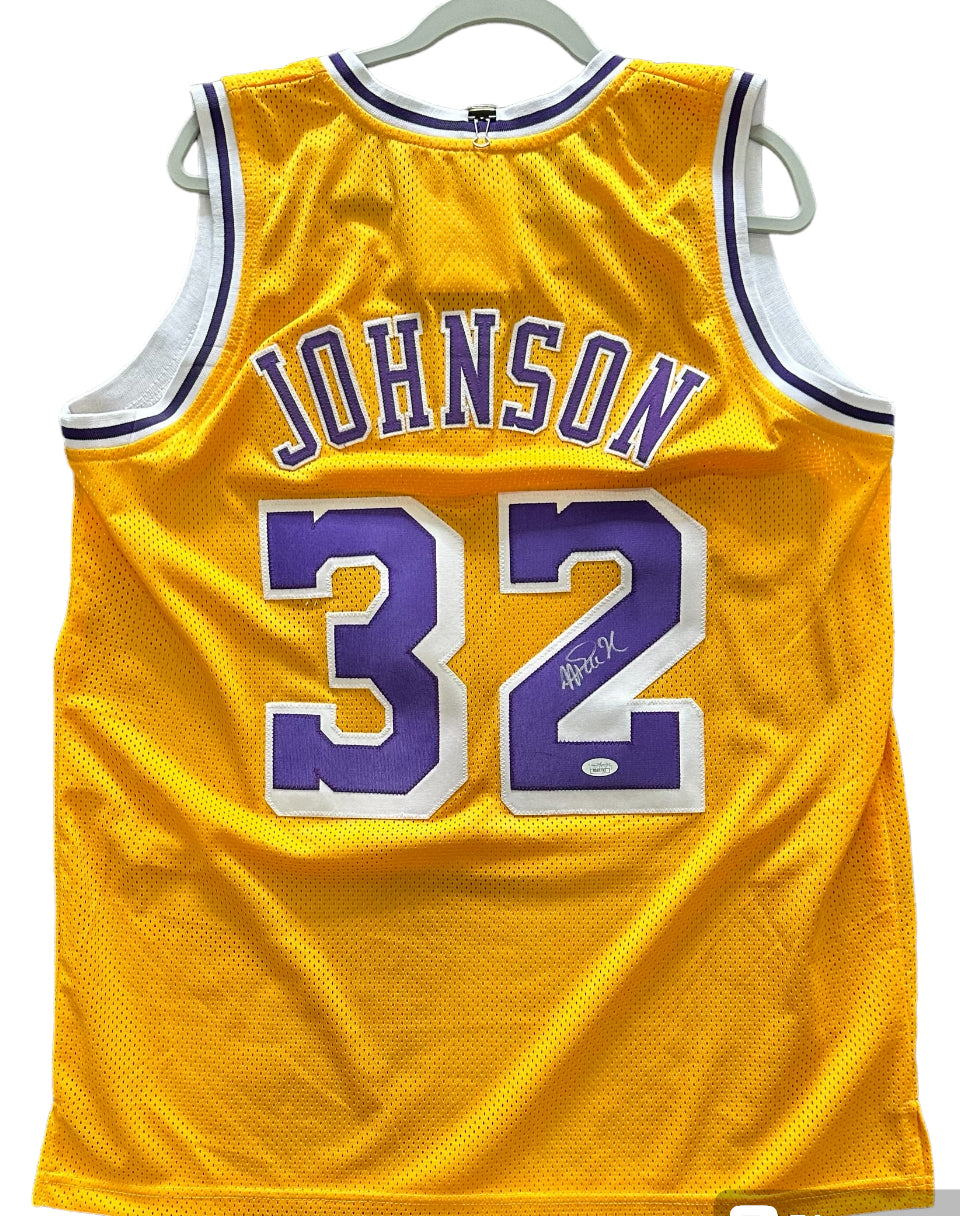 Los Angeles Lakers - Magic Johnson Autographed Basketball Jersey
