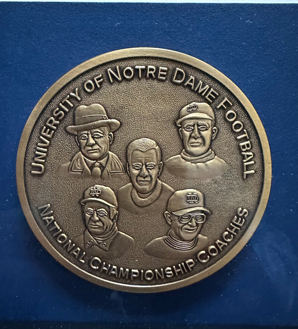 Notre Dame - Ara Parseghian Autographed with Ceremonial flip coin (rare)