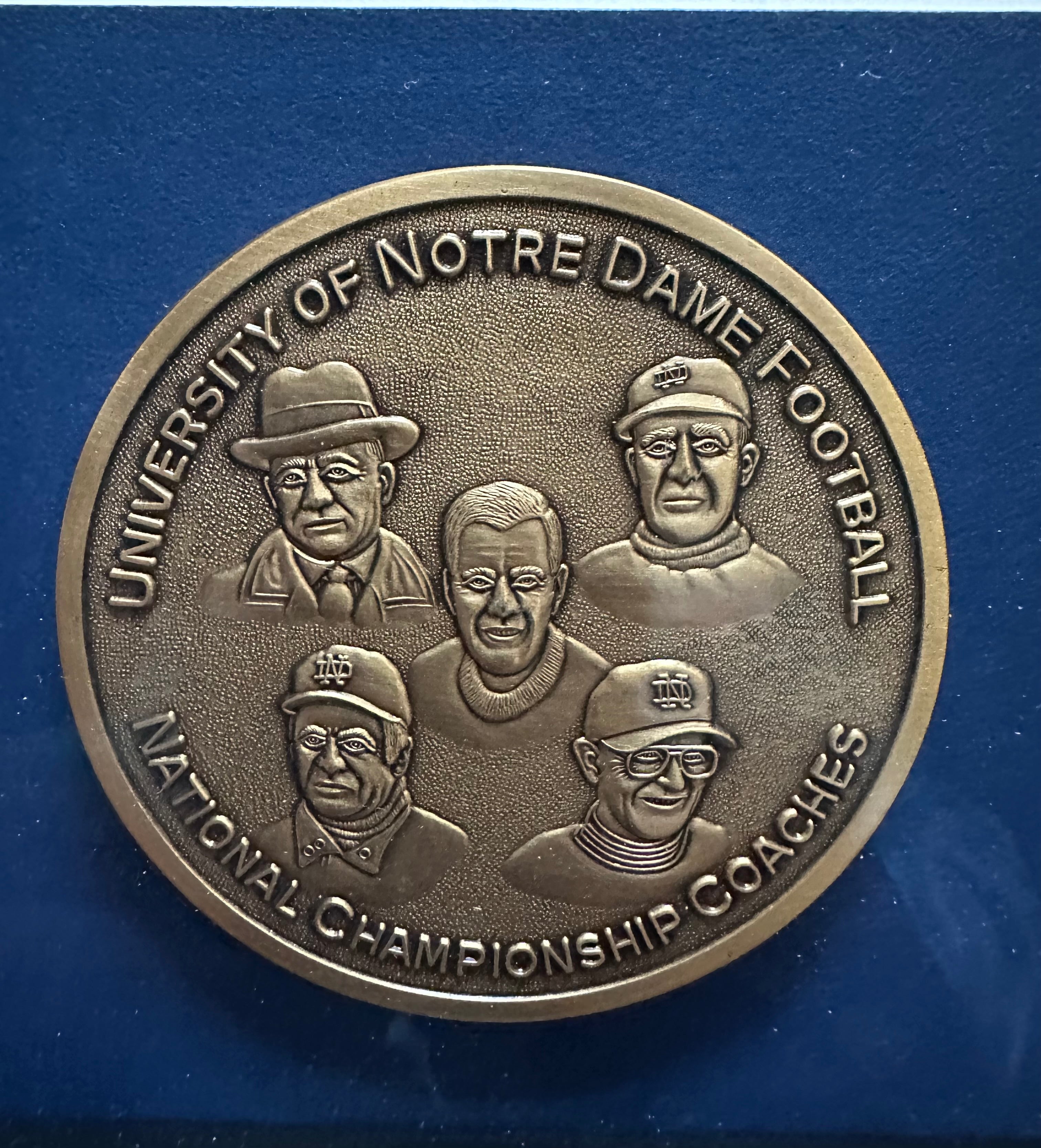 Notre Dame - Ara Parseghian Autographed with Ceremonial flip coin (rare)