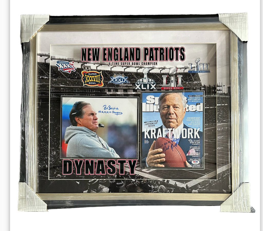 New England Patriots Dynasty - Bill Belichick/Robert Kraft Autographed