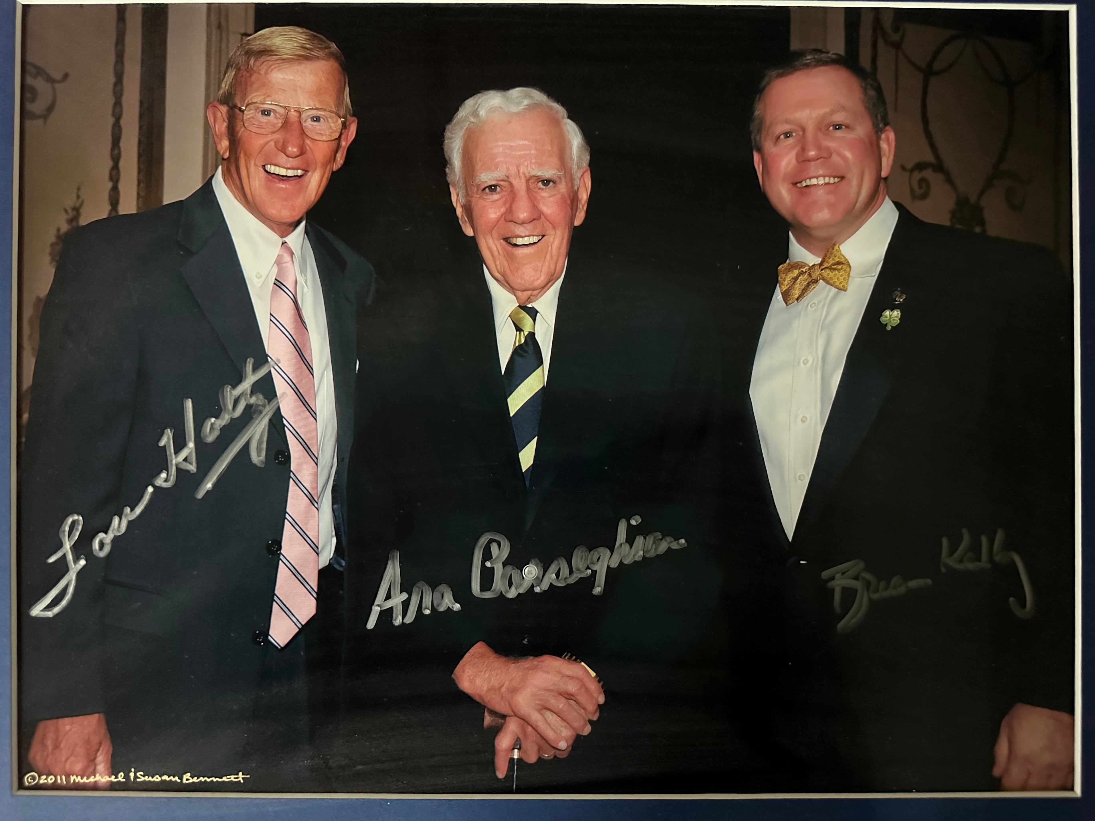 Notre Dame - Holtz, Parseghian & Kelly autographed
