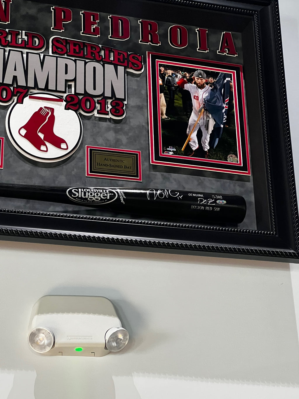 Dustin Pedroia Bat Display