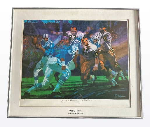 Johnny Unitas Colts QB -  Autographed Lithograph
