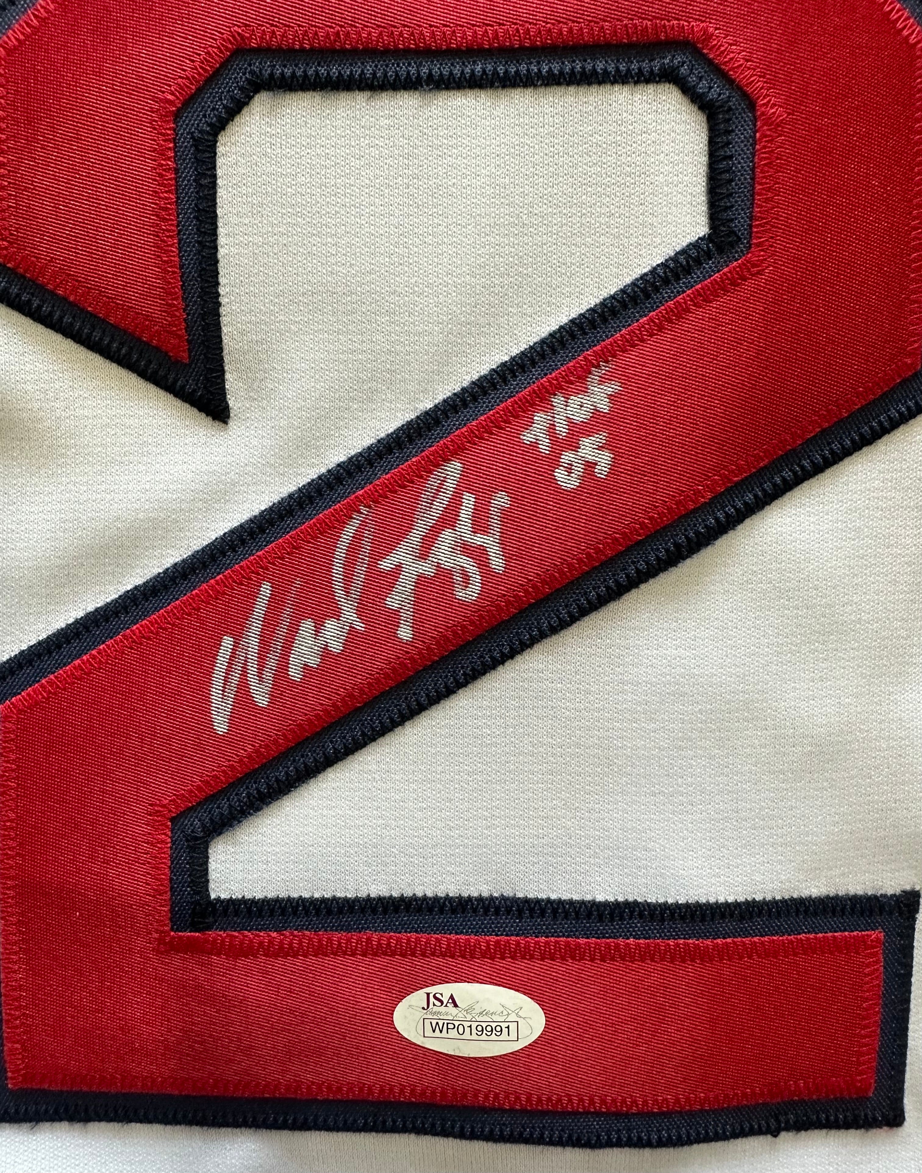 Boston Red Sox - Wade Boggs Autographed Baseball Jersey with stats