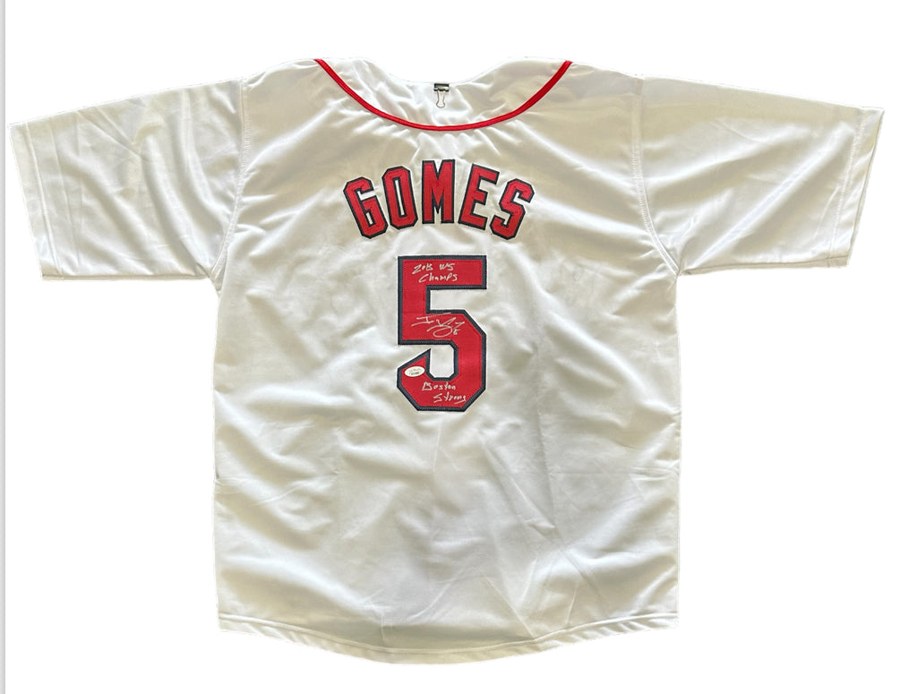 Boston Red Sox - Jonny Gomes Autographed Jersey with inscription