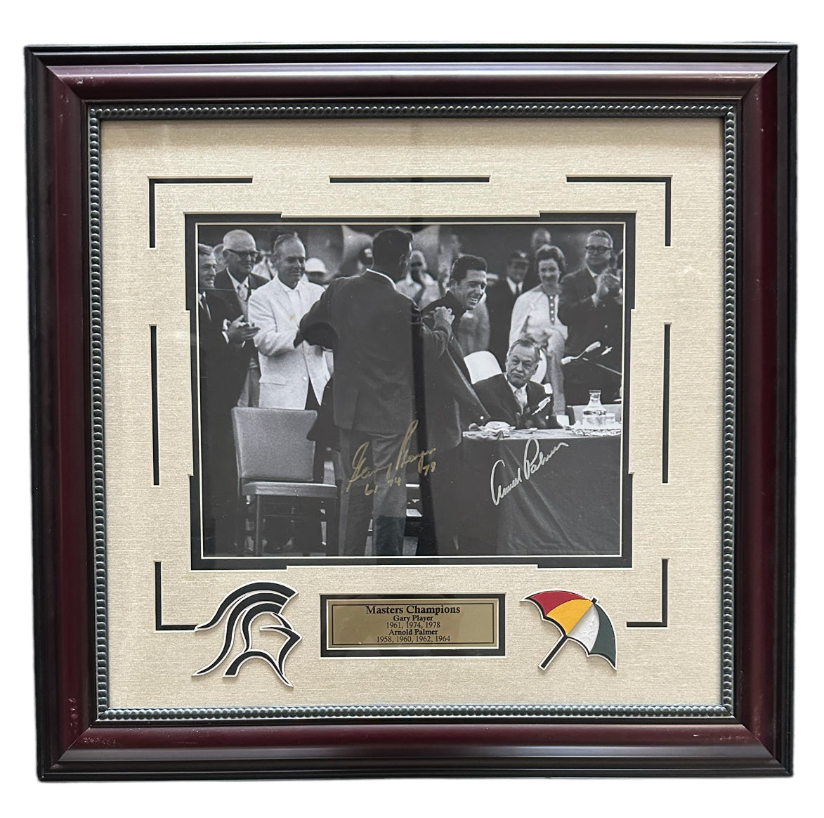 Gary Player and Arnold Palmer 3x and 4x Masters Champions Autographed