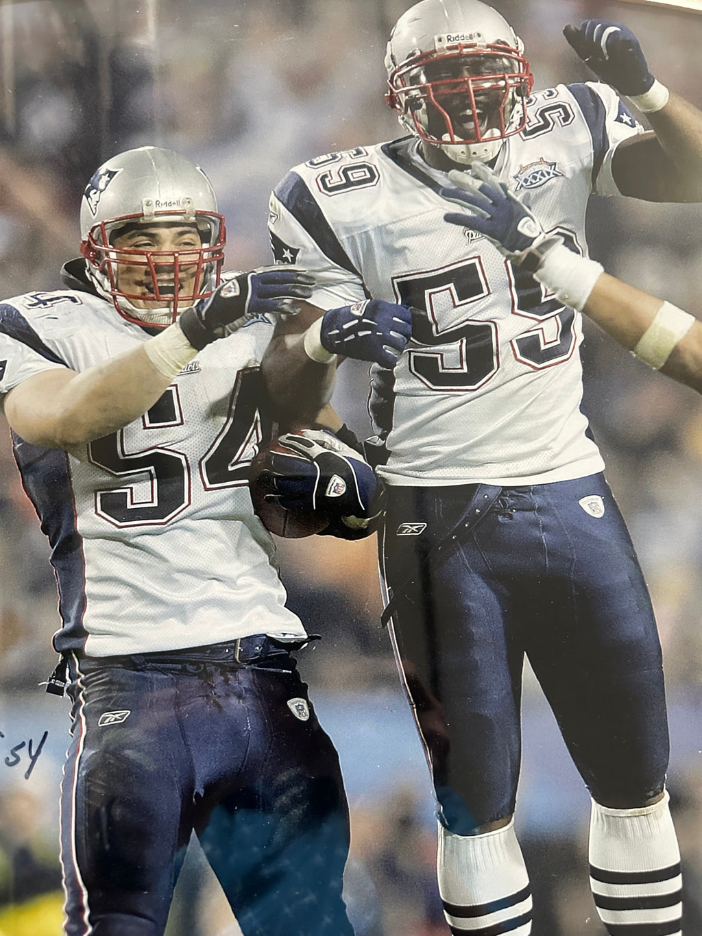 New England Patriots - Tedy Bruschi & Roosevelt Colvin Autographed