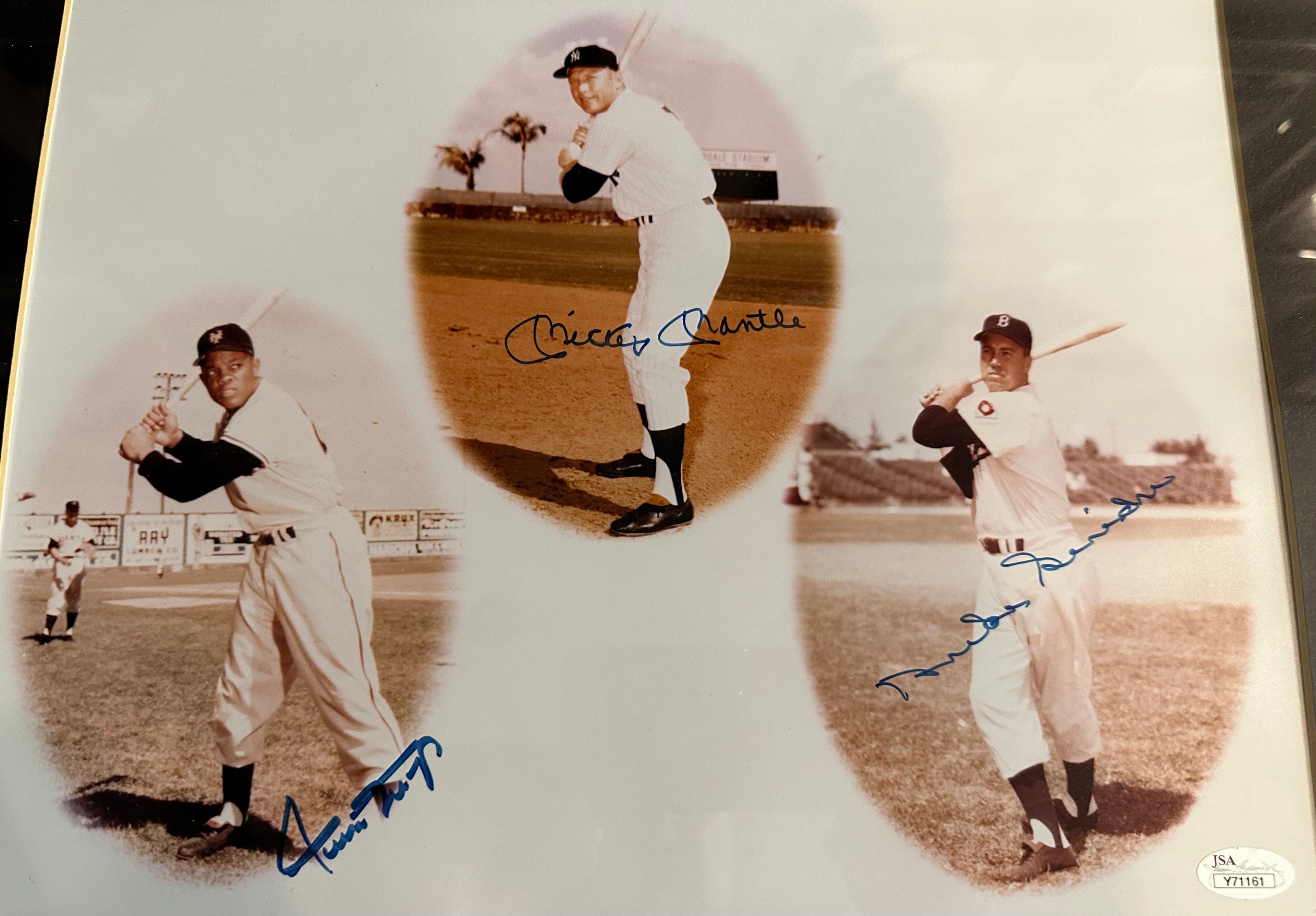 Willie Mays/Mickey Mantle & Duke Snider signed