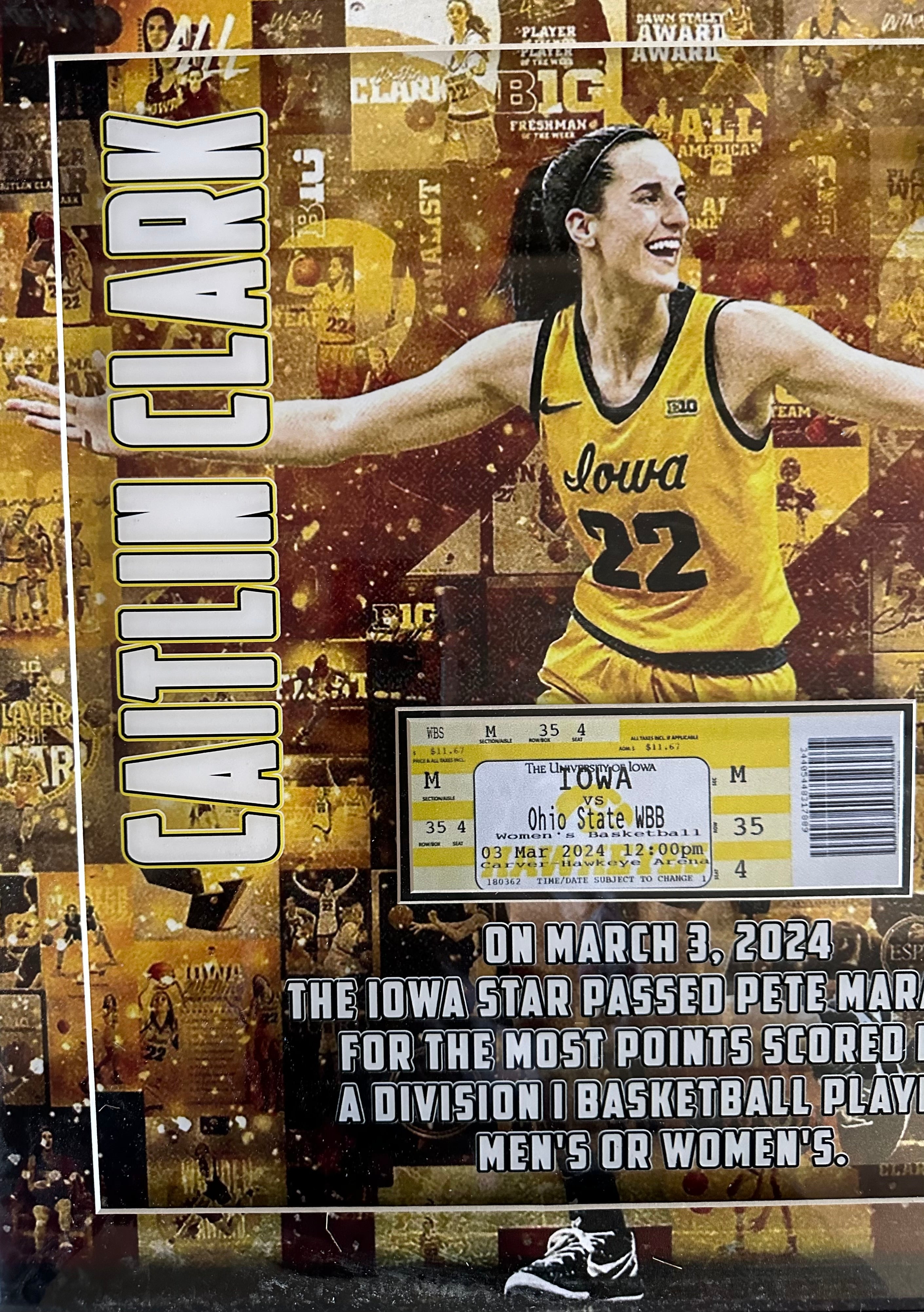 Caitlin Clark Iowa - Division 1 All Time Point Scorer