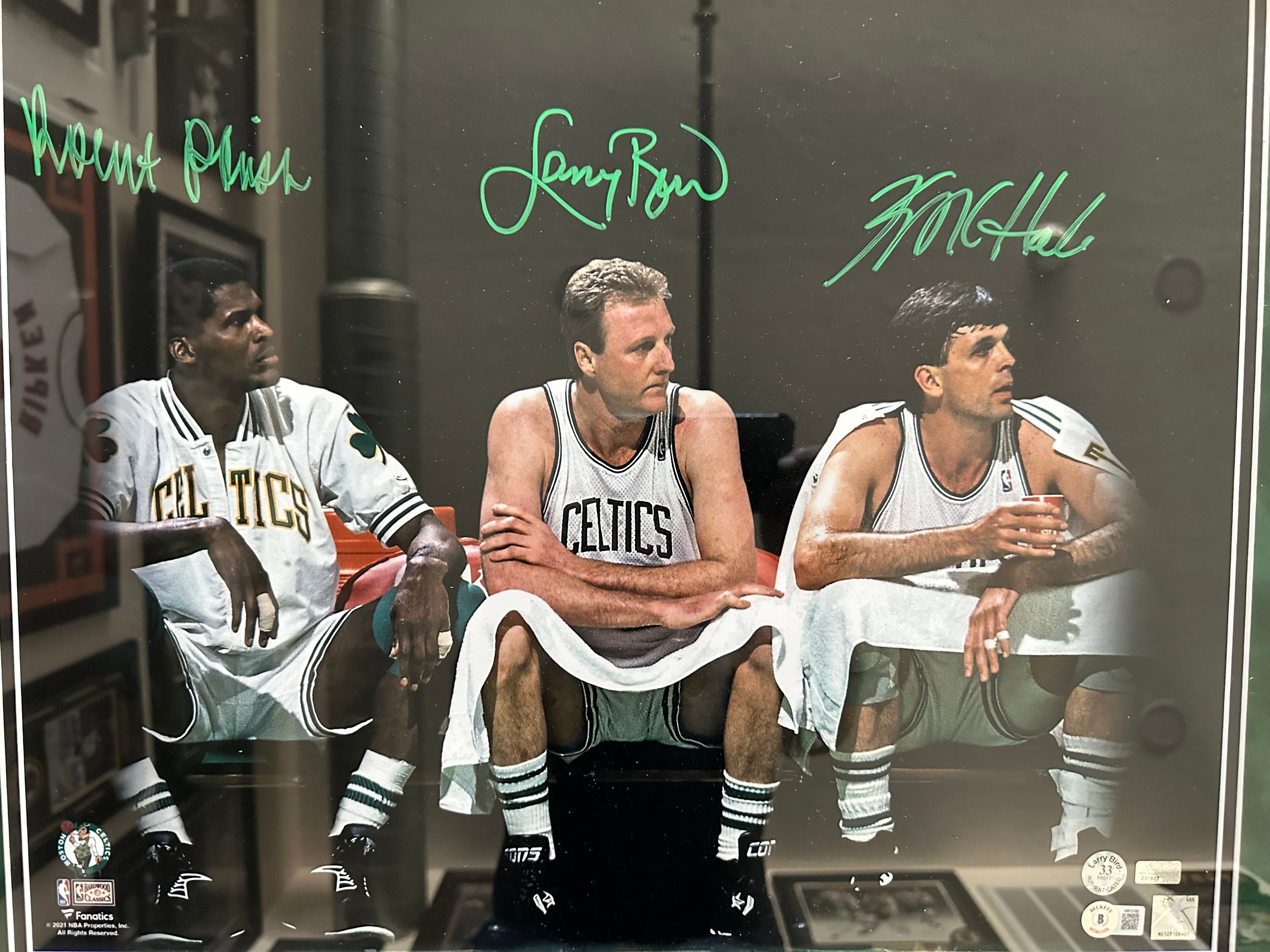 Boston Celtics - The "Big Three" Robert Parish, Larry Bird & Kevin McHale