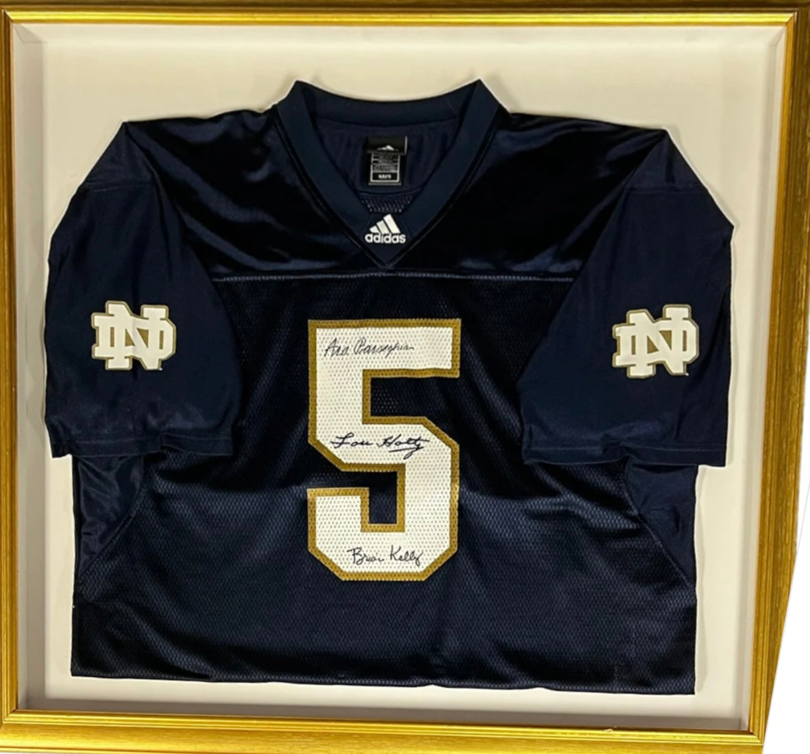 Notre Dame - Brian Kelly, Lou Holtz and Ara Parseghain